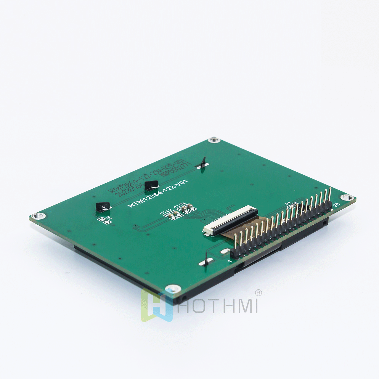 2.7 inch LCD Graphic 128x64 Module | STN Positive | White Backlight | SPI Interface | Arduino | Gray Background with Blue Text