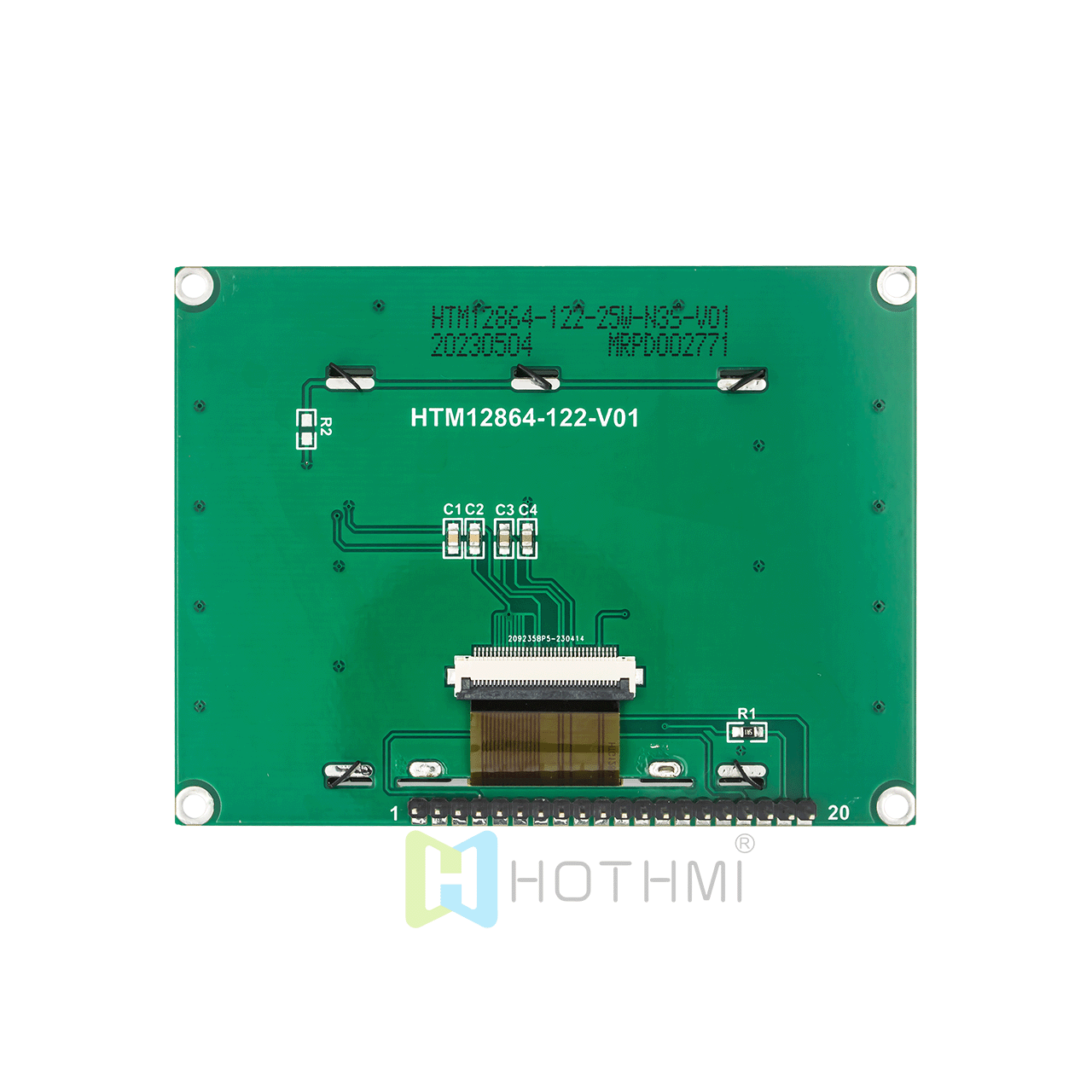 2.7 inch Graphic LCD 128x64 Module | RGB | FSTN Positive | SPI Interface |Transmissive Polarizer