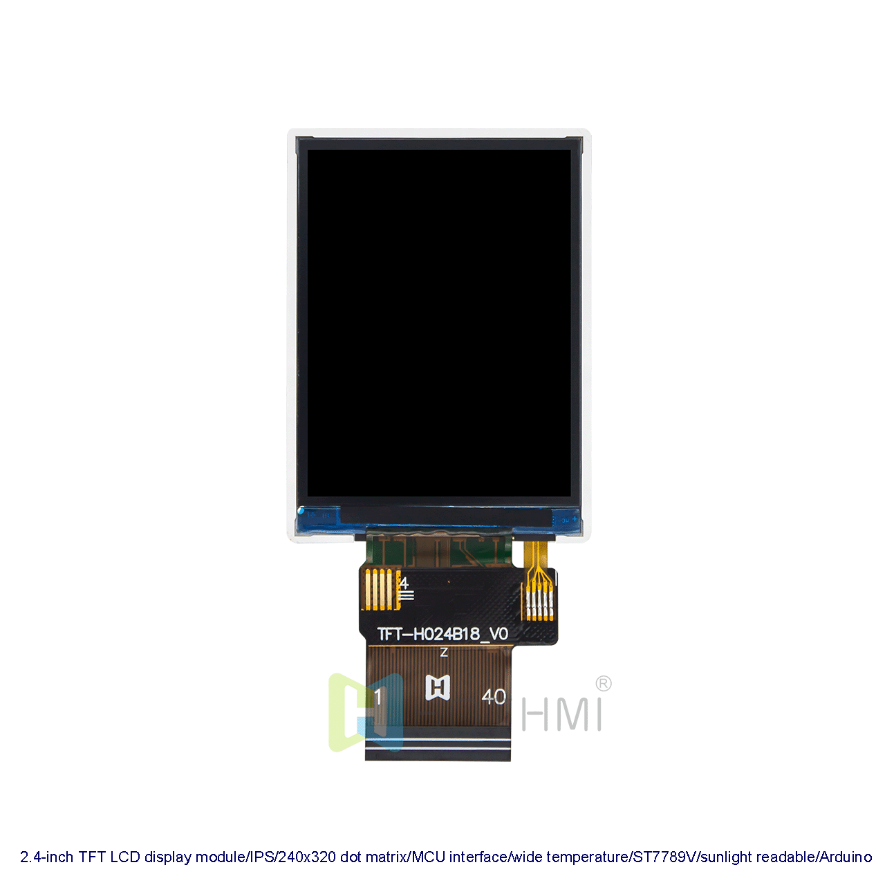 2.4-inch Sunlight Readable TFT LCD Display Module | 240x320 Resolution With ST7789V Controller