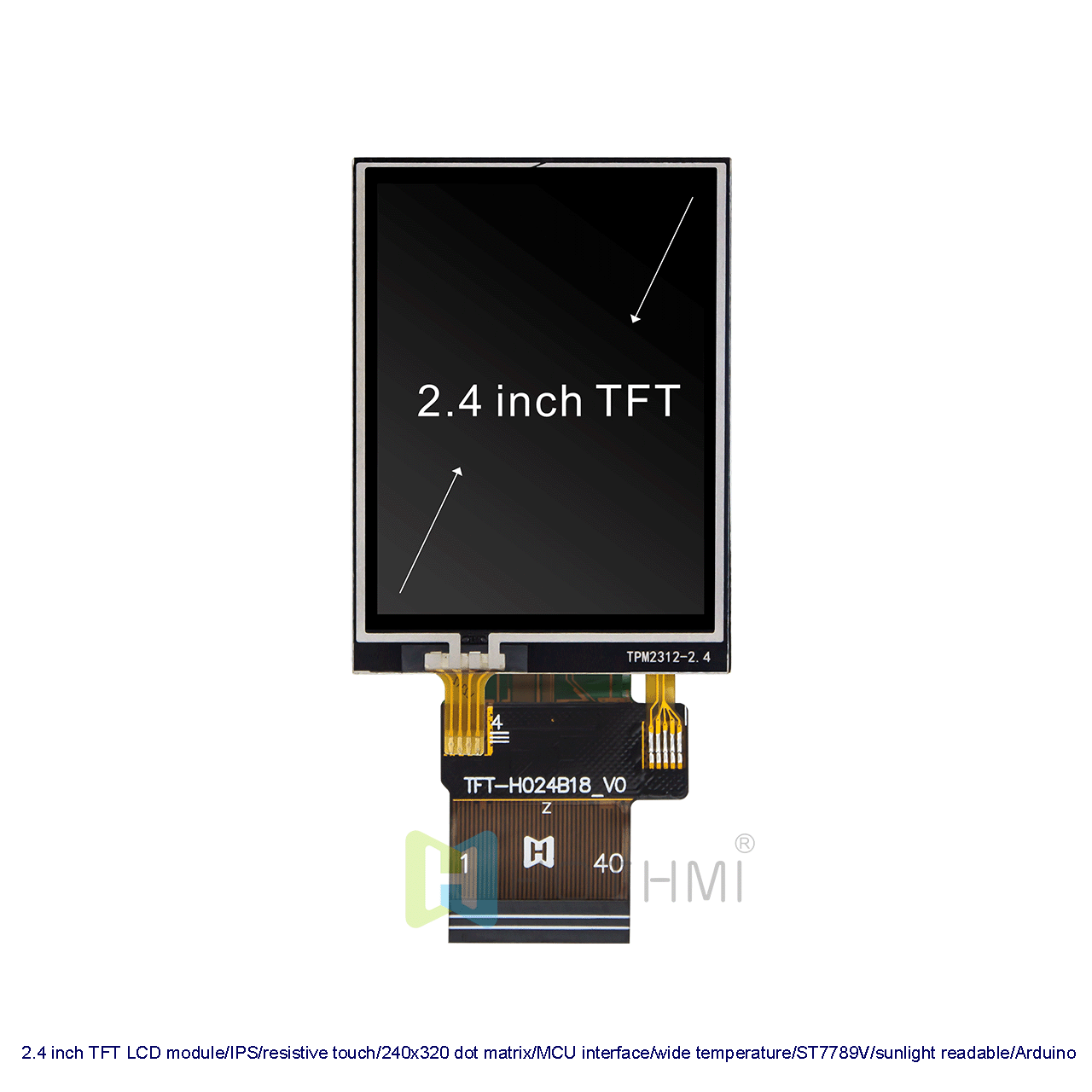 2.4 inch TFT LCD Module With Resistive Touchscreen For Arduino