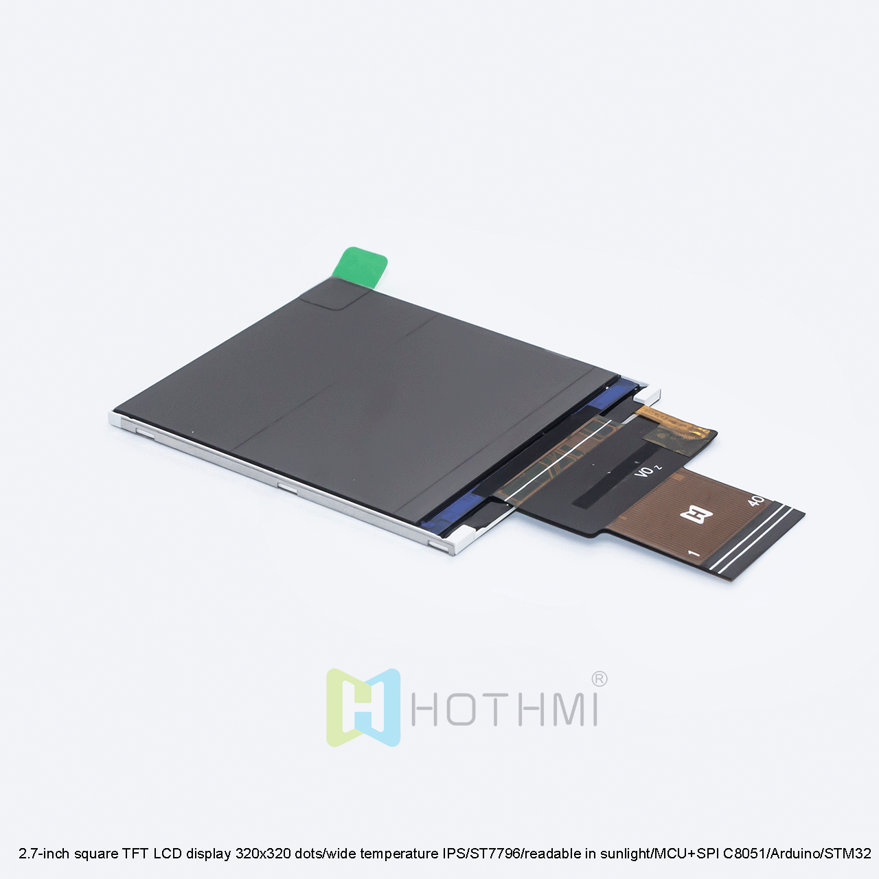 2.7 Inch TFT LCD Display 320x320 Square Screen With ST7796 Controller