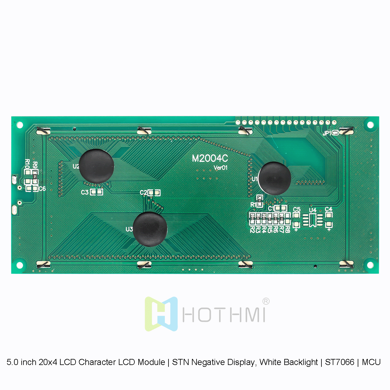 5.0 inch 20x4 LCD Character LCD Modules | STN Negative Display, White Backlight | ST7066 | MCU Interface | White Characters on Blue Background Arduino