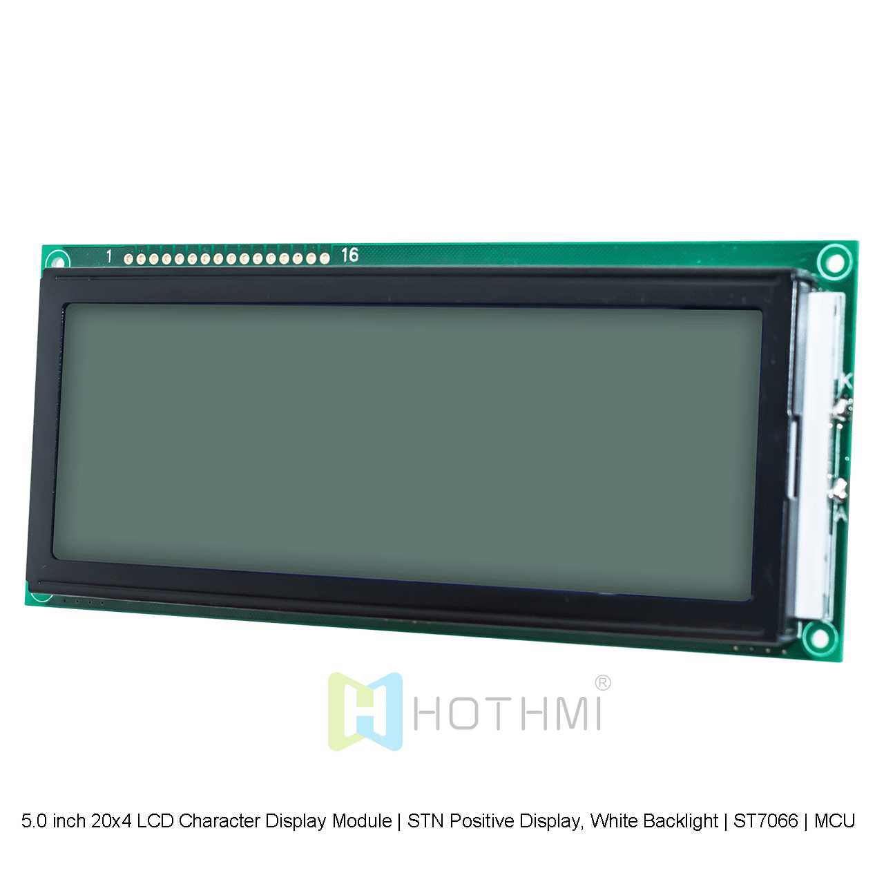 5.0 inch 20x4 LCD Character LCD Modules | STN Positive Display, White Backlight | ST7066 | MCU Interface | Gray Background with Blue Characters | For Arduino
