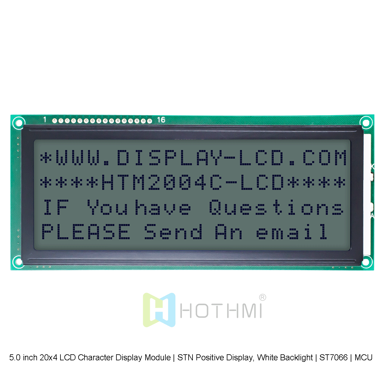 20x4 Character LCD Modules | STN (+) With Yellow-green Backlight 