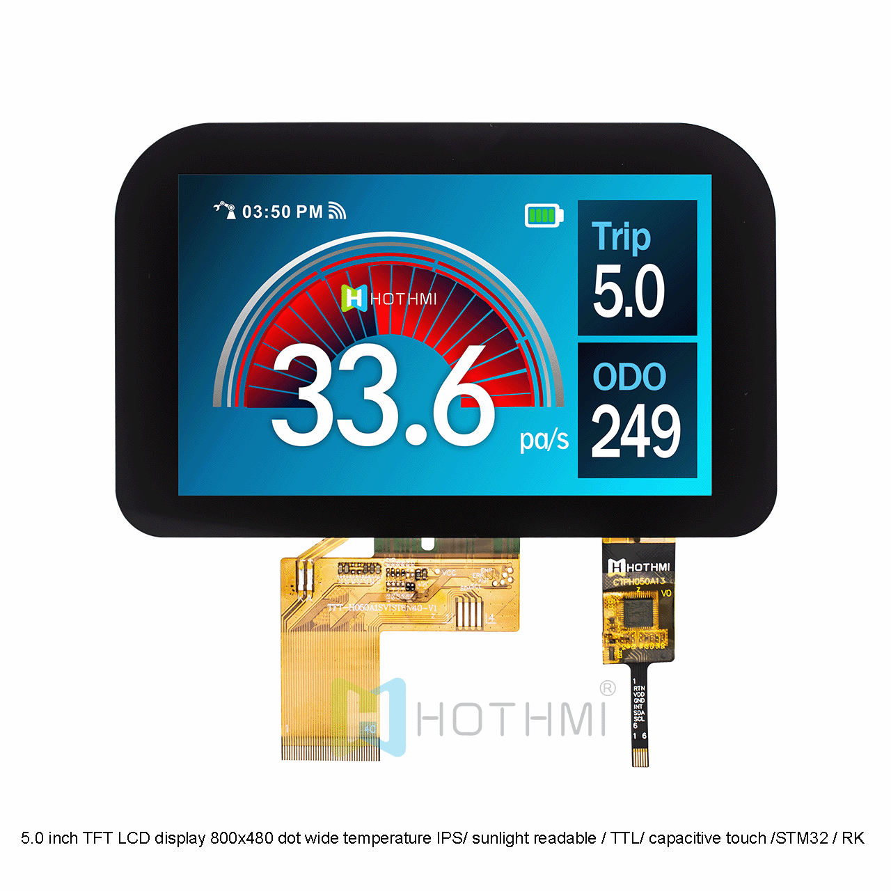 5.0 Inch TFT LCD Display | High Brightness Screen With RGB Interface