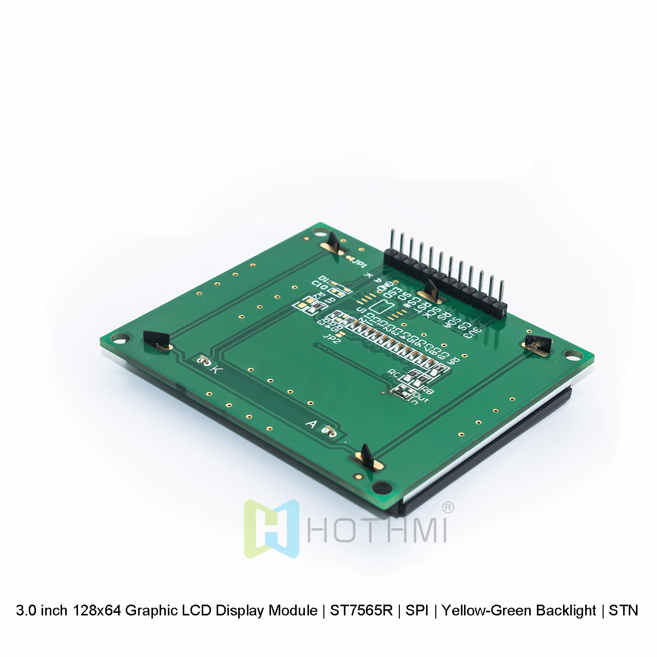 3.0 inch 128x64 Graphic LCD Module | ST7565R | SPI | RGB Red Backlight | FSTN Positive Display