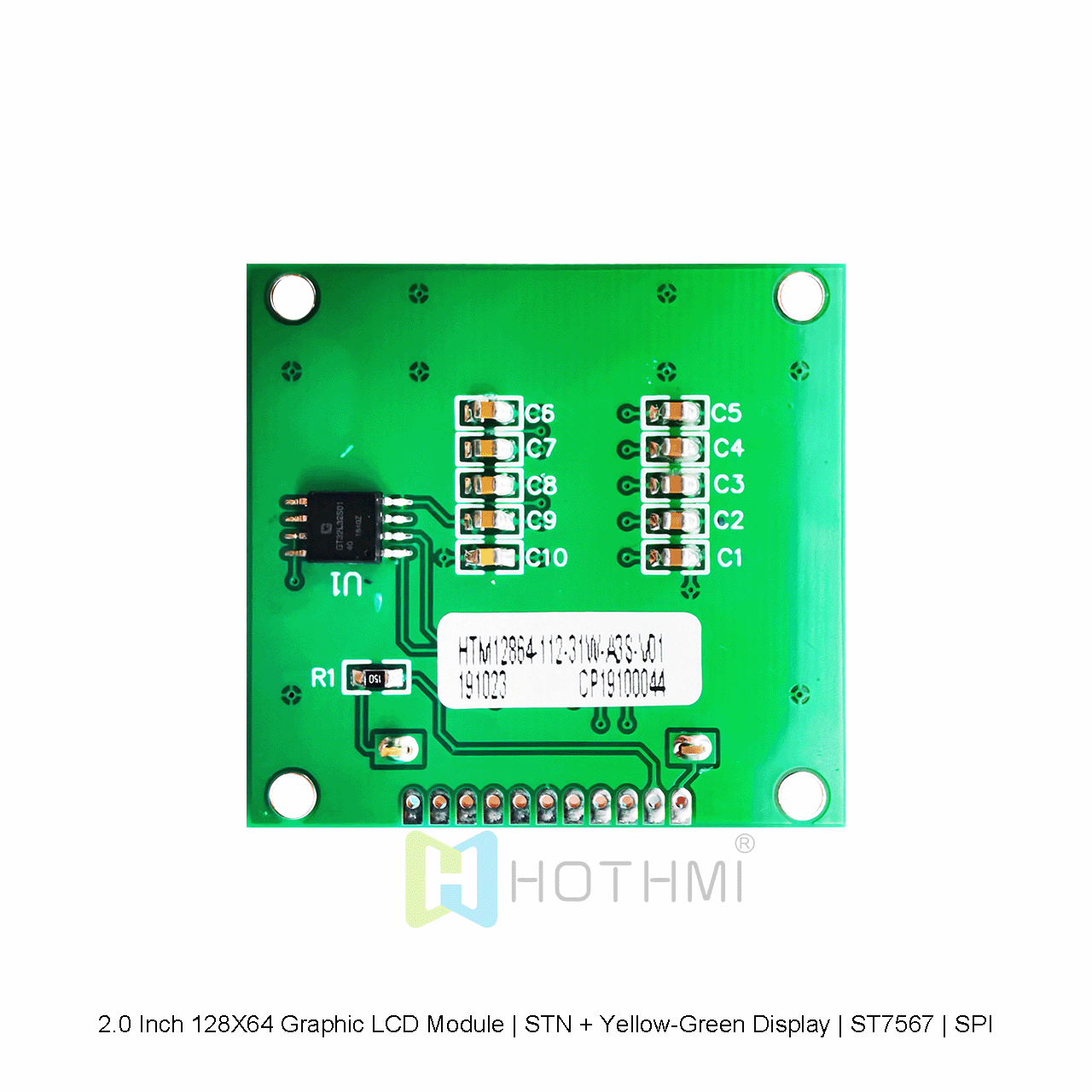 128X64 Graphic LCD Module | STN+Yellow-Green Display ST7567