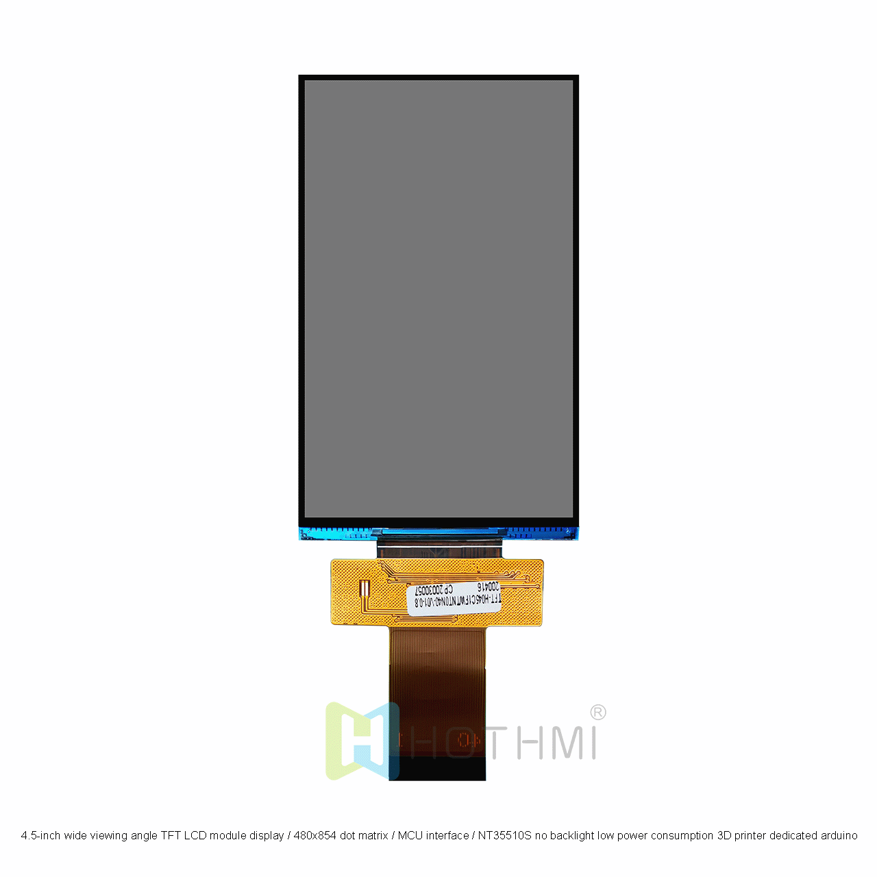 4.5 Inch TFT LCD Display | 480x854 With MCU Interface NT35510S Controller