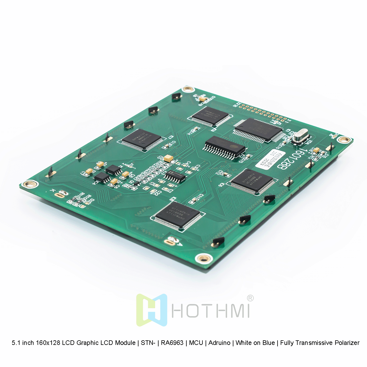 5.1 inch 160x128 LCD Graphic LCD Module | STN- | RA6963 | MCU | Arduino | White on Blue | Fully Transmissive Polarizer