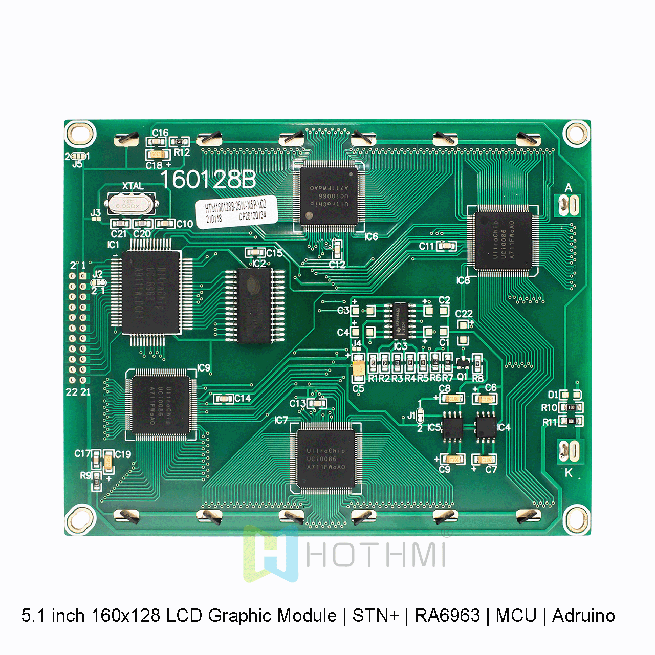 5.1 inch 160x128 LCD Graphic Module | STN+ | RA6963 | MCU | Arduino