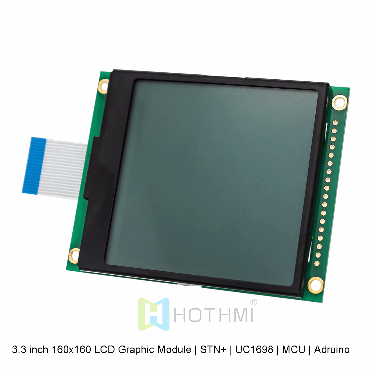 3.3 inch 160x160 LCD Graphic Module | STN+ | UC1698 | MCU | Arduino