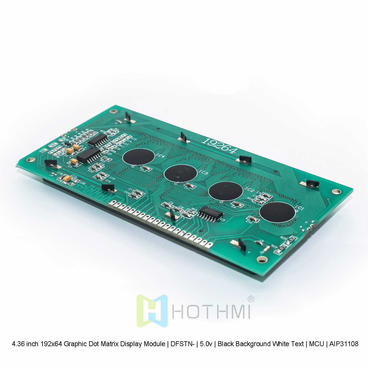 4.36 inch 192x64 Graphic Dot Matrix Display Module | DFSTN- | 5.0v | Black Background White Text | MCU | AIP31108