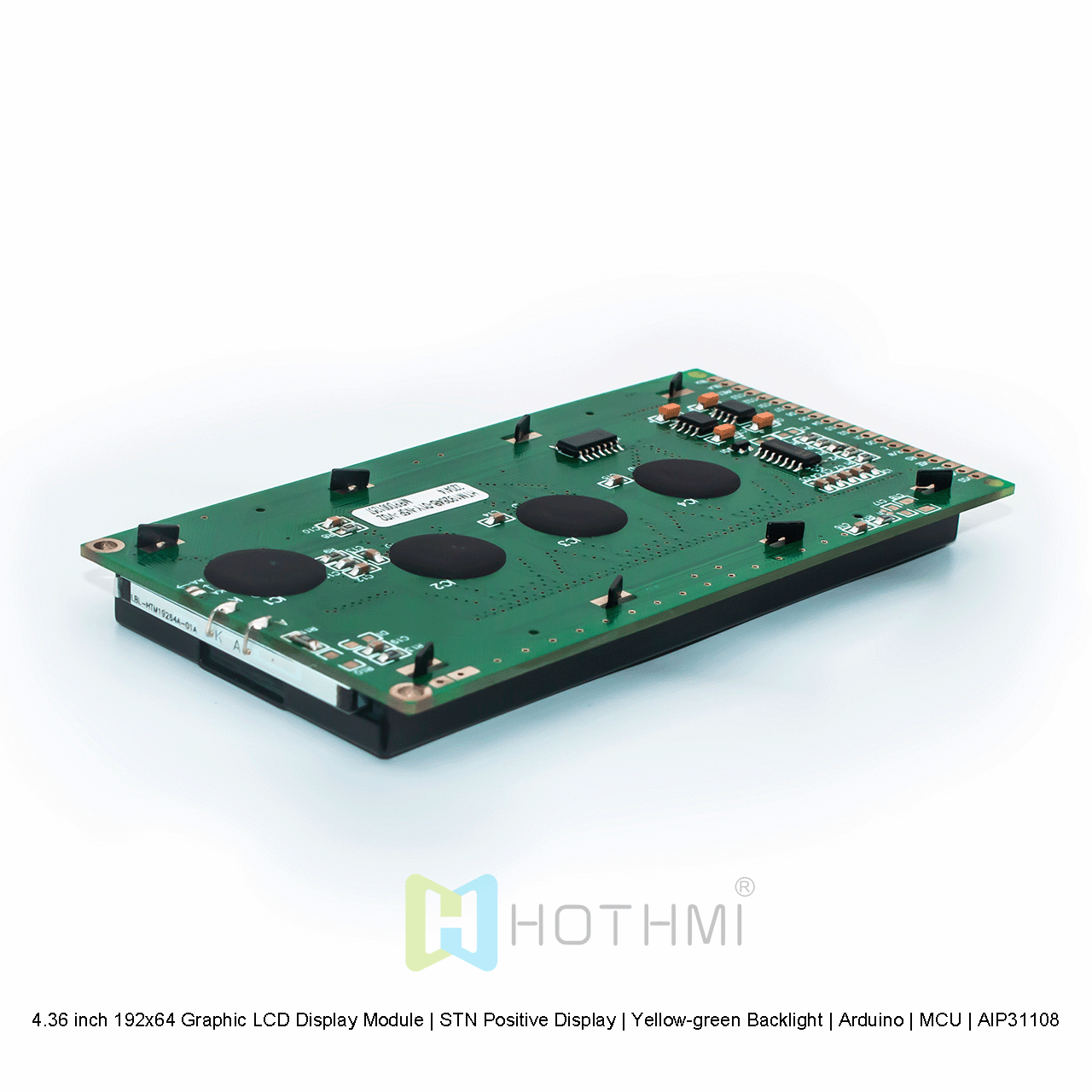 4.36 inch 192x64 Graphic LCD Display Module | STN Positive Display | Yellow-green Backlight | Arduino | MCU | AIP31108