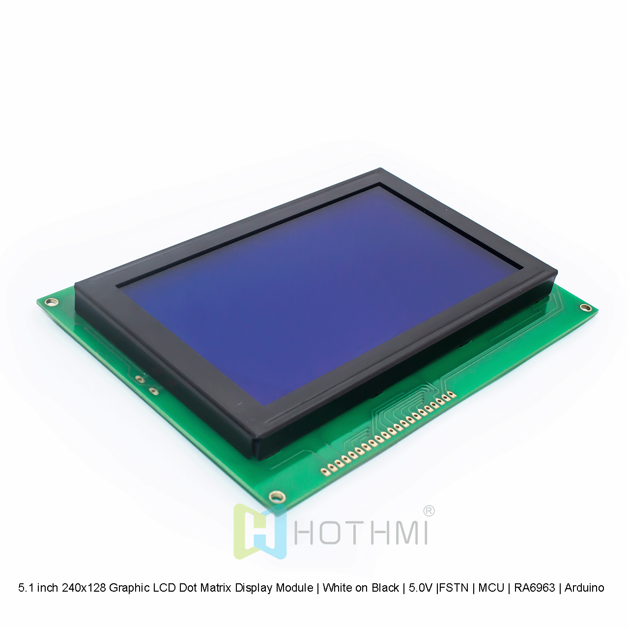 5.1 inch 240x128 Graphic LCD Dot Matrix Display Module | White on Black | 5.0V |FSTN | MCU | RA6963 | Arduino