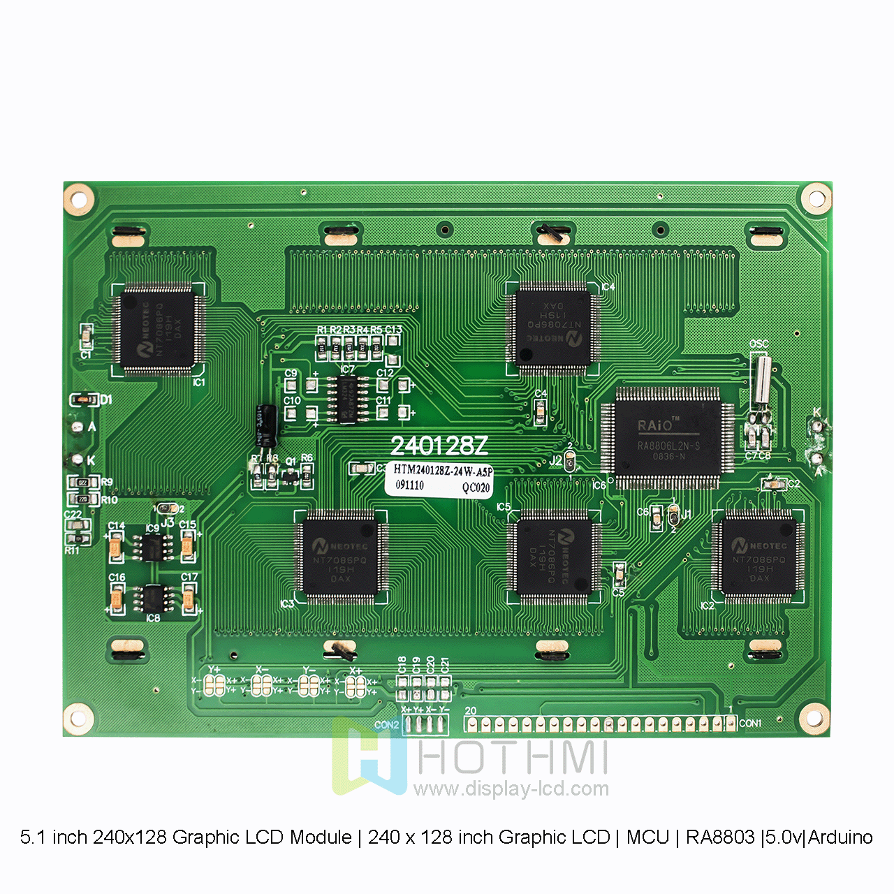 5.1 inch 240x128 Graphic LCD Module | 240 x 128 inch Graphic LCD | MCU | RA8803 |5.0v|Arduino