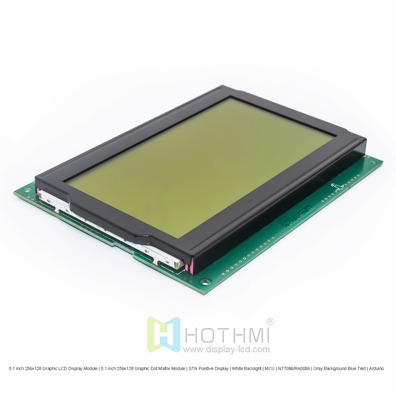 256x128 Graphic LCD Display Module | STN+Gray With White Backlight