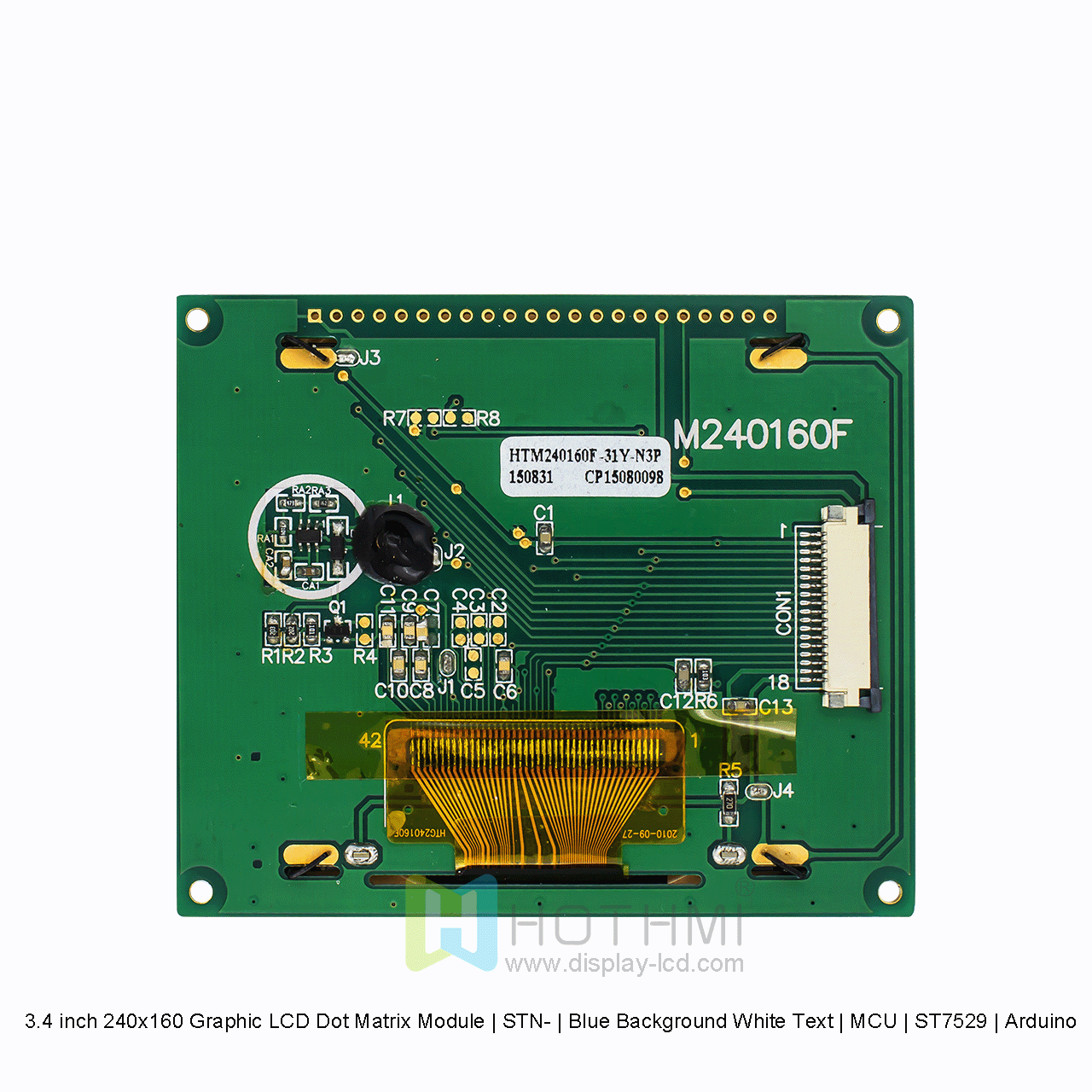 3.4 inch 240x160 Graphic LCD Dot Matrix Module | STN- | Blue Background White Text | MCU | ST7529 | Arduino
