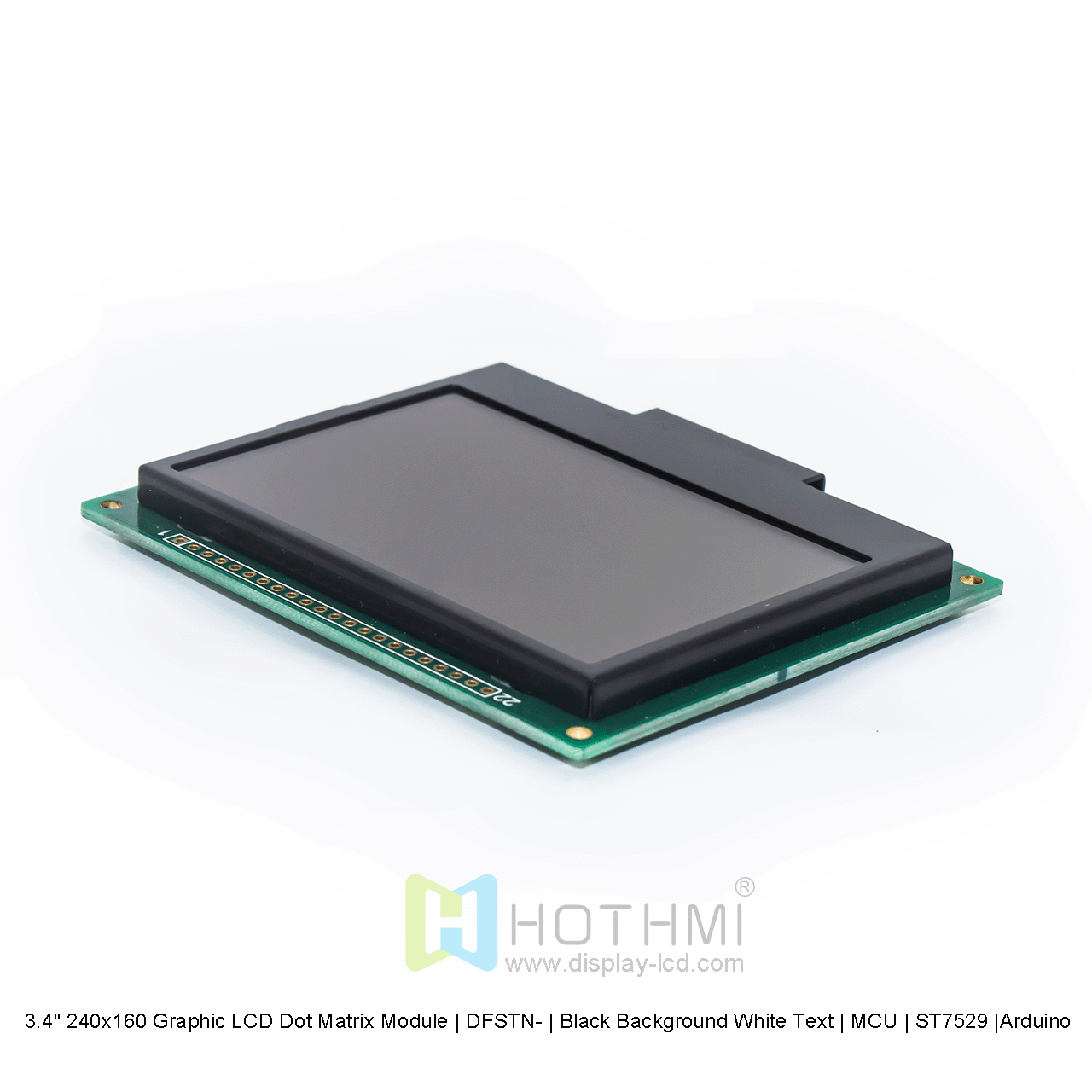3.4" 240x160 Graphic LCD Dot Matrix Module | DFSTN- | Black Background White Text | MCU | ST7529 |Arduino