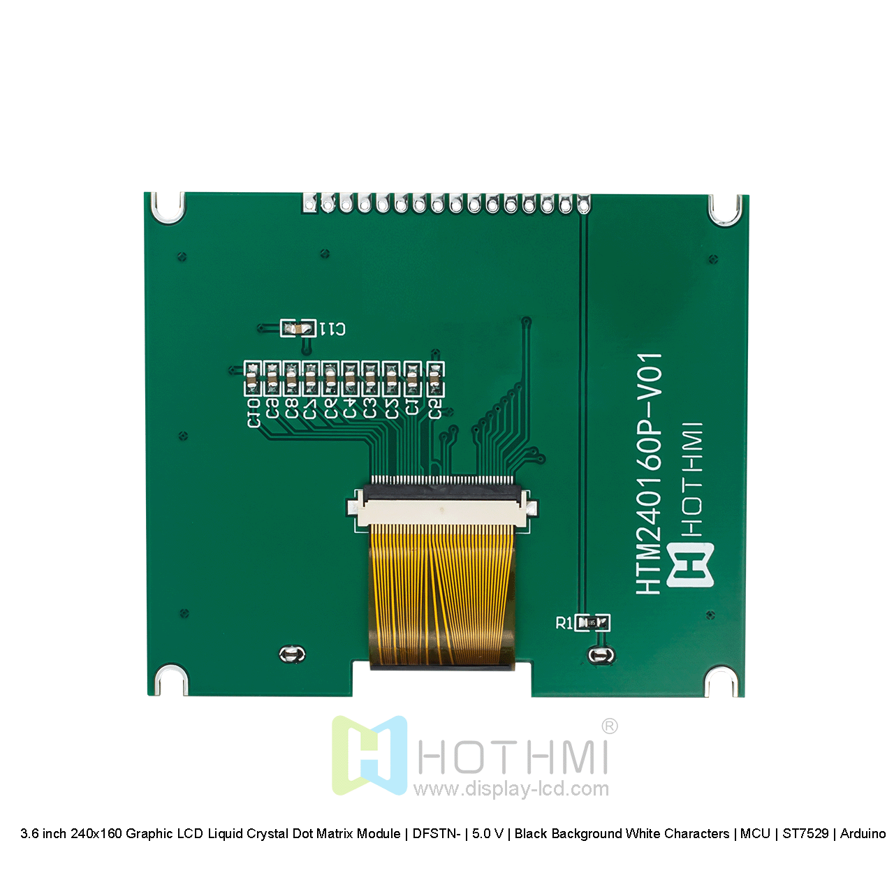 3.6 inch 240x160 Graphic LCD Liquid Crystal Dot Matrix Module | DFSTN- | 3.3 V | Black Background White Characters | MCU | ST7529 | Arduino