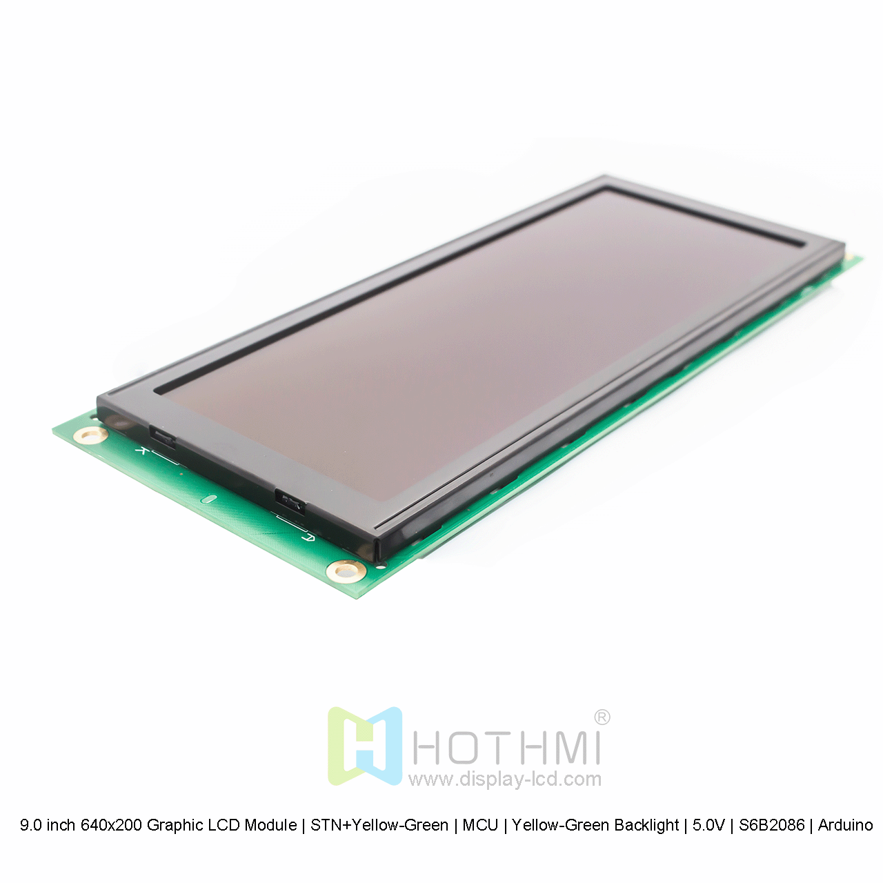 9.0 inch 640x200 Graphic LCD Module | STN+Yellow-Green | MCU | Yellow-Green Backlight | 5.0V | S6B2086 | Arduino