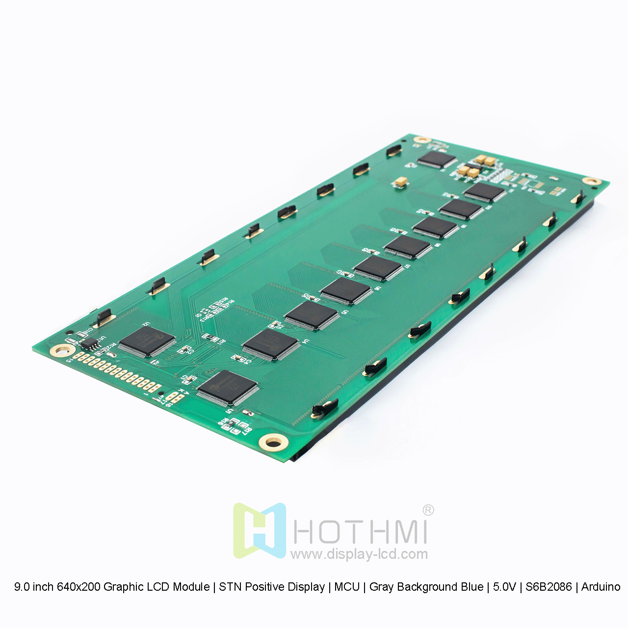 9.0 inch 640x200 Graphic LCD Module | STN Positive Display | MCU | Gray Background Blue | 5.0V | S6B2086 | Arduino