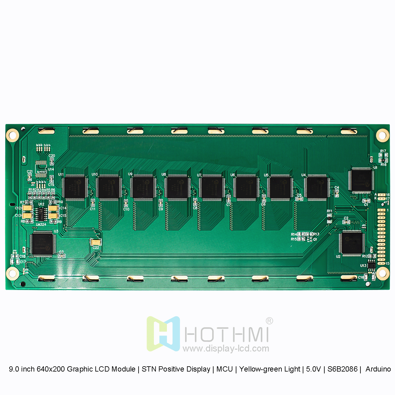 640x200 Graphic LCD Module | STN+Yellow-Green Backlight S6B2086