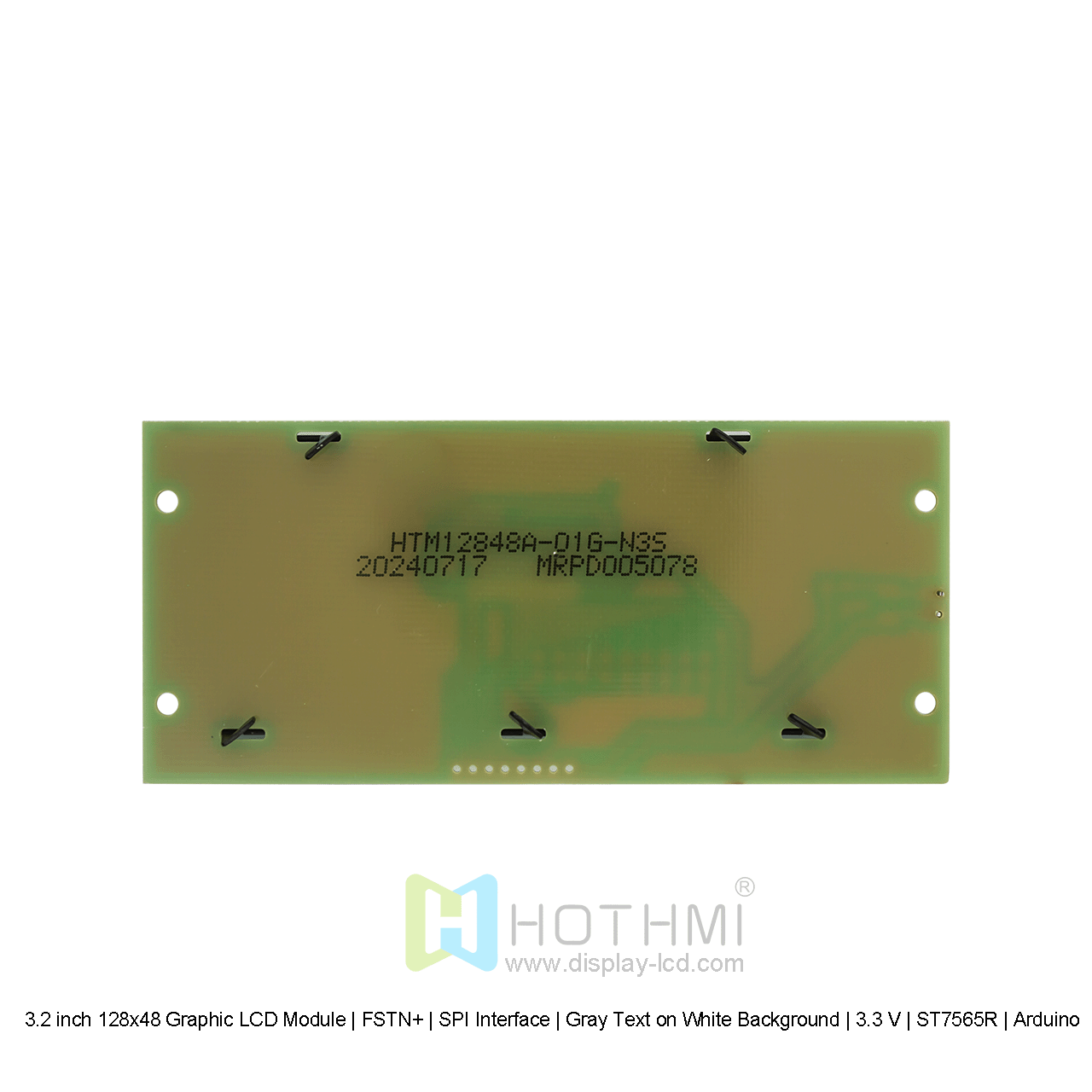 128x48 Graphic LCD Module | FSTN+Gray With White Backlight ST7565R For Arduino