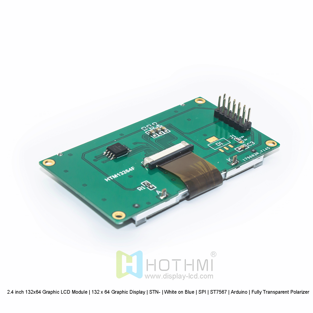 132x64 Graphic LCD Module | STN-Blue With White Backlight