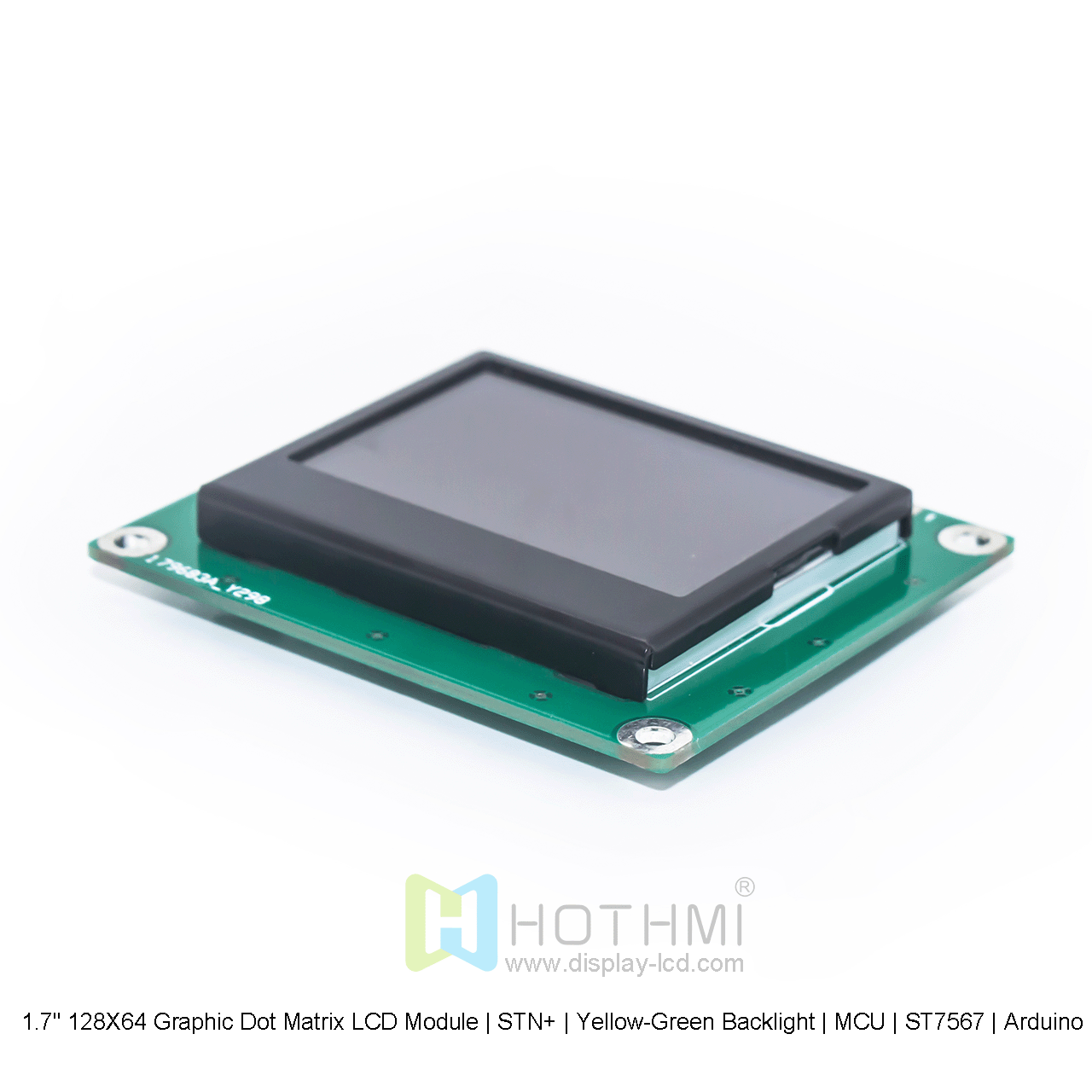 1.7" 128X64 Graphic Dot Matrix LCD Module | STN+ | Yellow-Green Backlight | MCU | ST7567 | Arduino