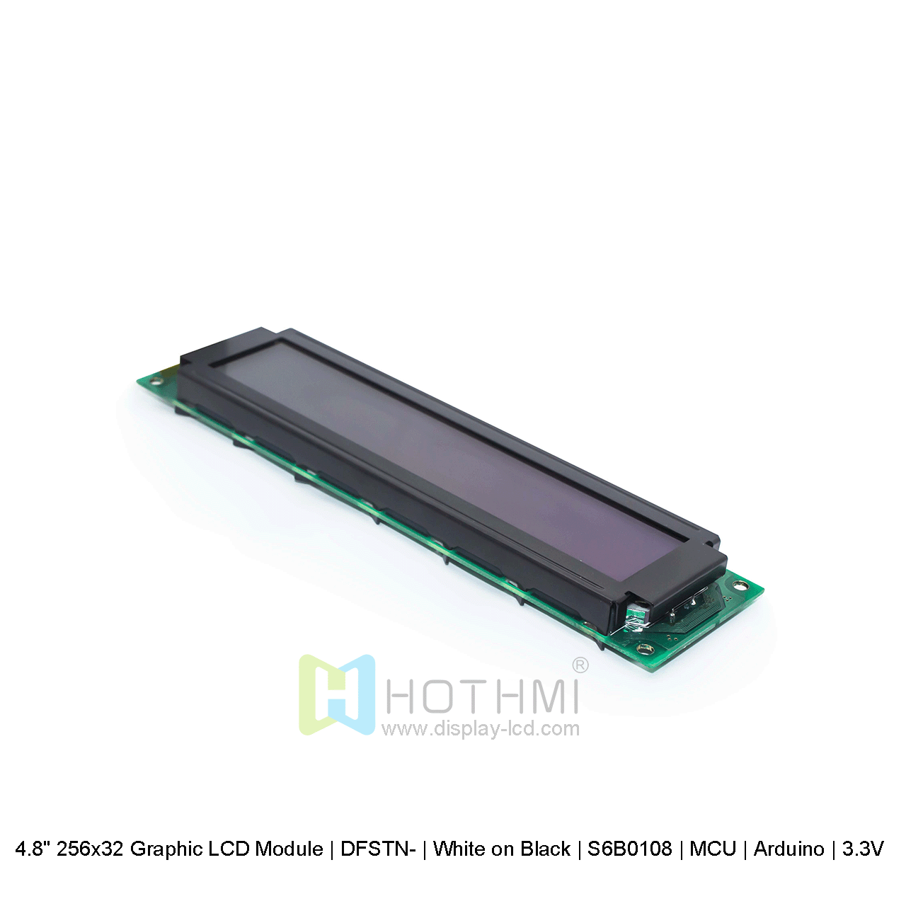 Graphic LCD Module | DFSTN- | 4.8" 256x32 White on Black | S6B0108 | MCU | Arduino | 3.3V