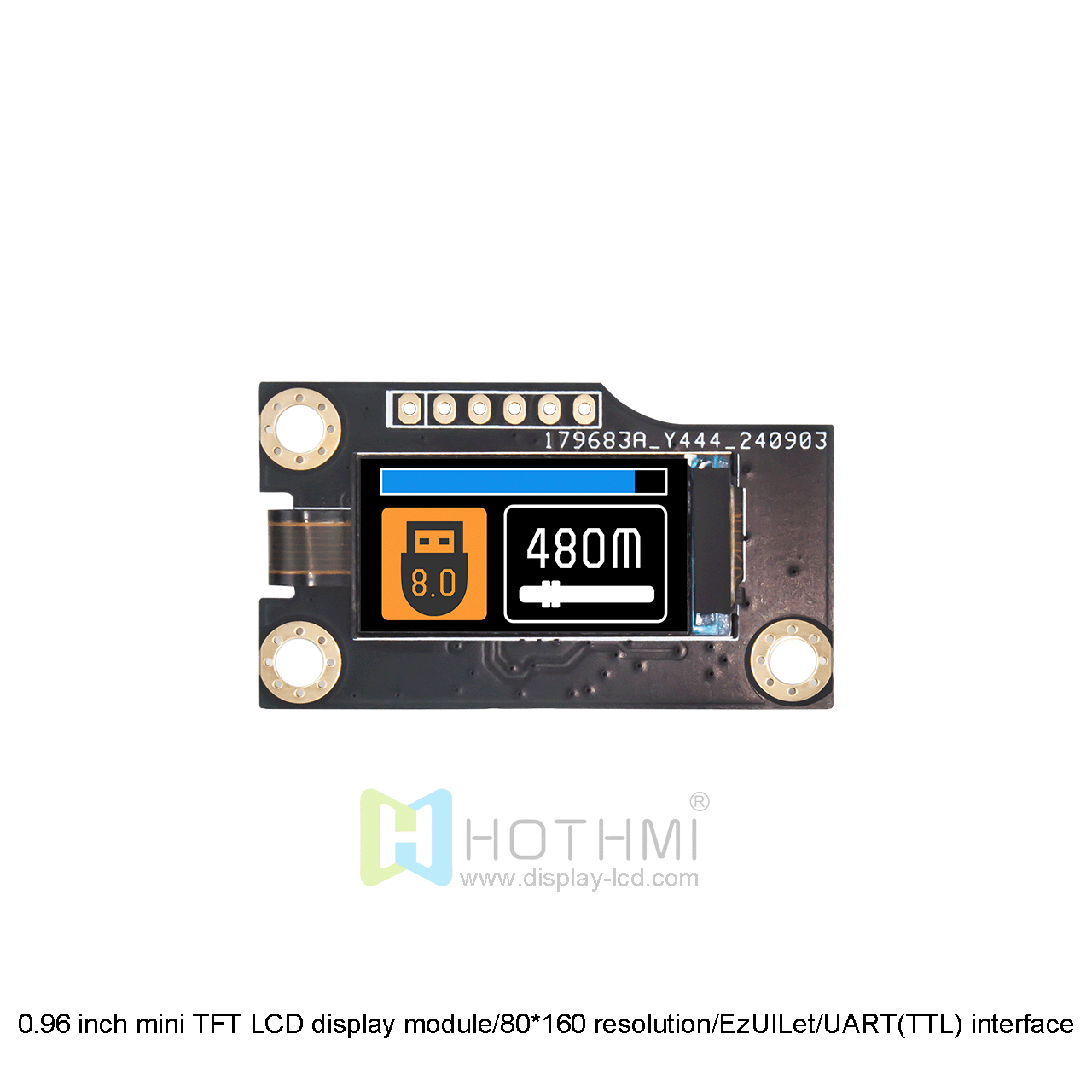 0.96 inch TFT LCD Display Modules With UART Interface