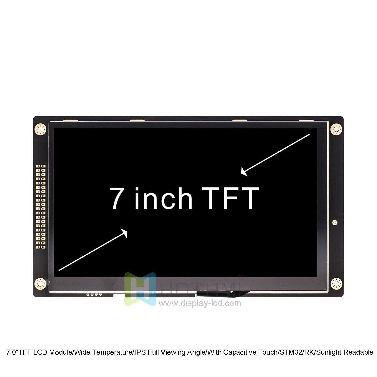 7" TFT LCD Module | 1024x600 Resolution With Capacitive Touchscreen