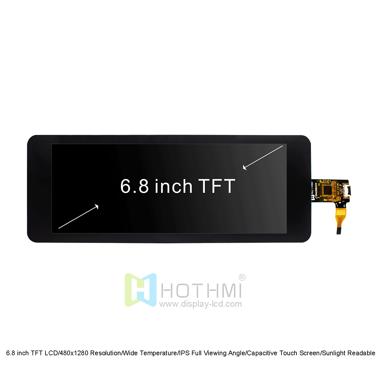 6.8 inch TFT LCD Display | 480x1280 Resolution With ST7701