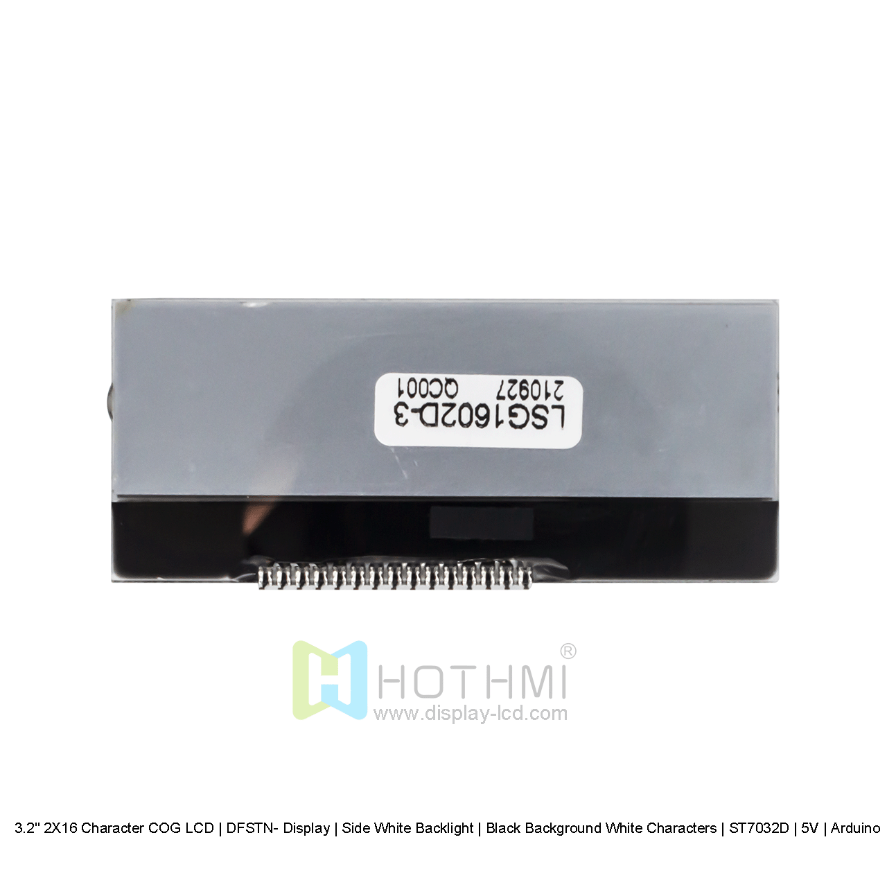 2X16 Character COG LCD | DFSTN-Black Display with Side White Backlight 5V