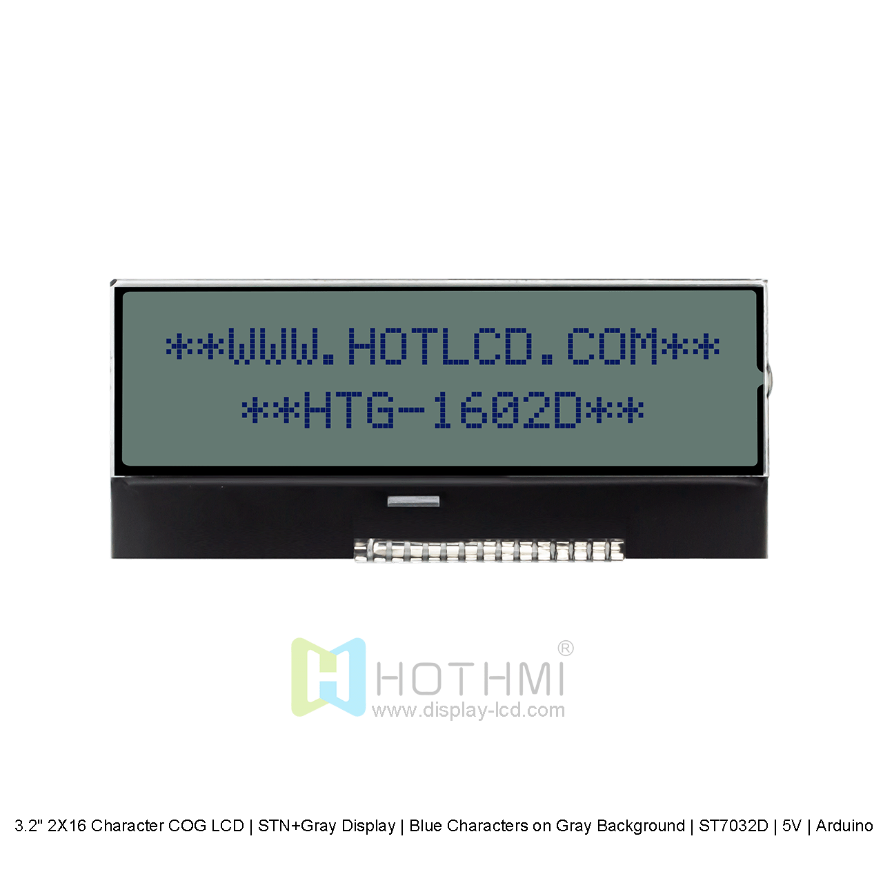 16x2 Character COG LCD | STN+Grey With White Backlight
