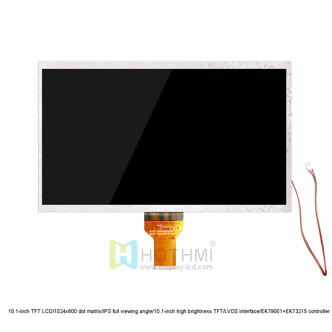 10.1 Inch Sunlight Readable TFT LCD Display With LVDS Interface