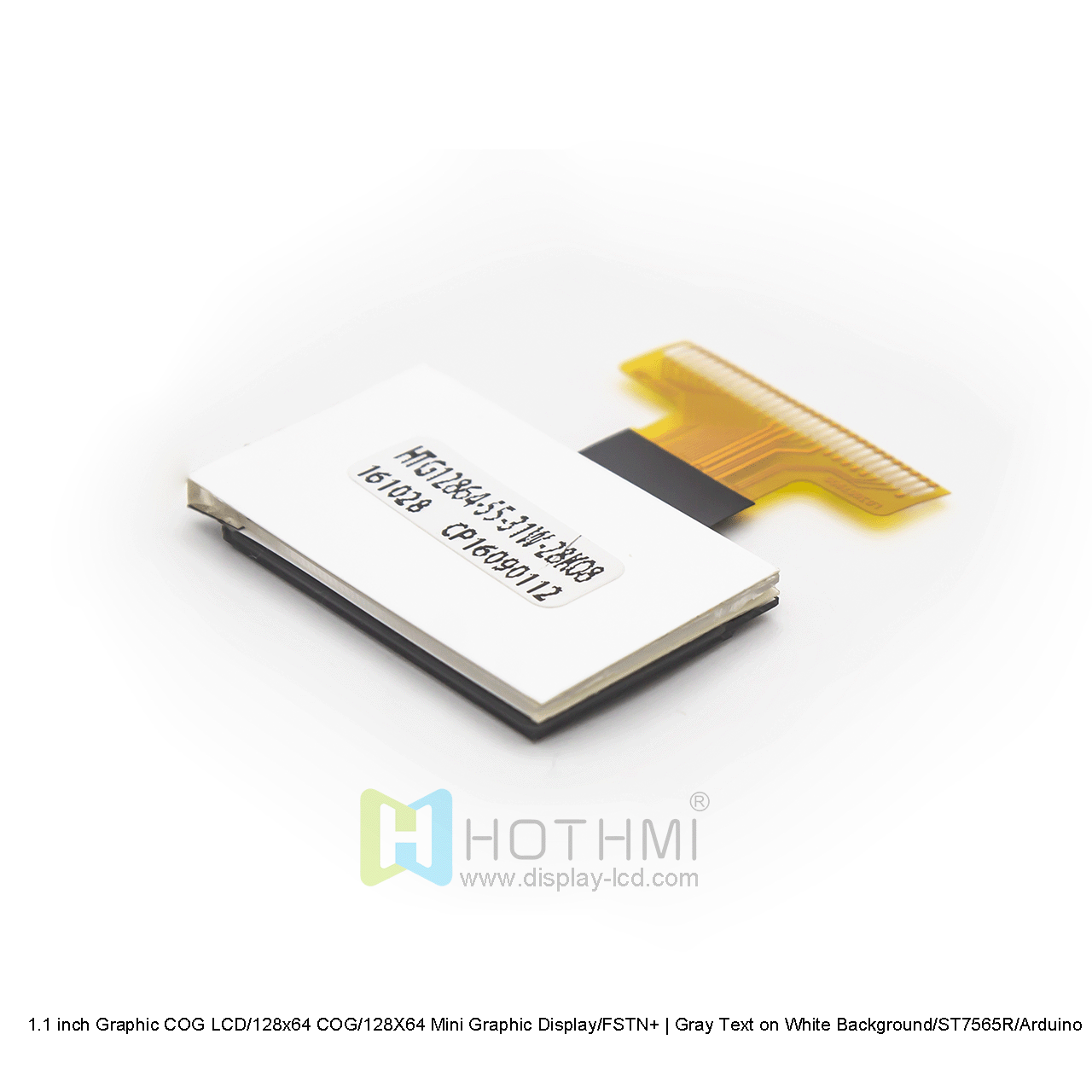 1.1 inch Graphic COG LCD/128x64 COG/128X64 Mini Graphic Display/FSTN+ | Gray Text on White Background/ST7565R/Arduino