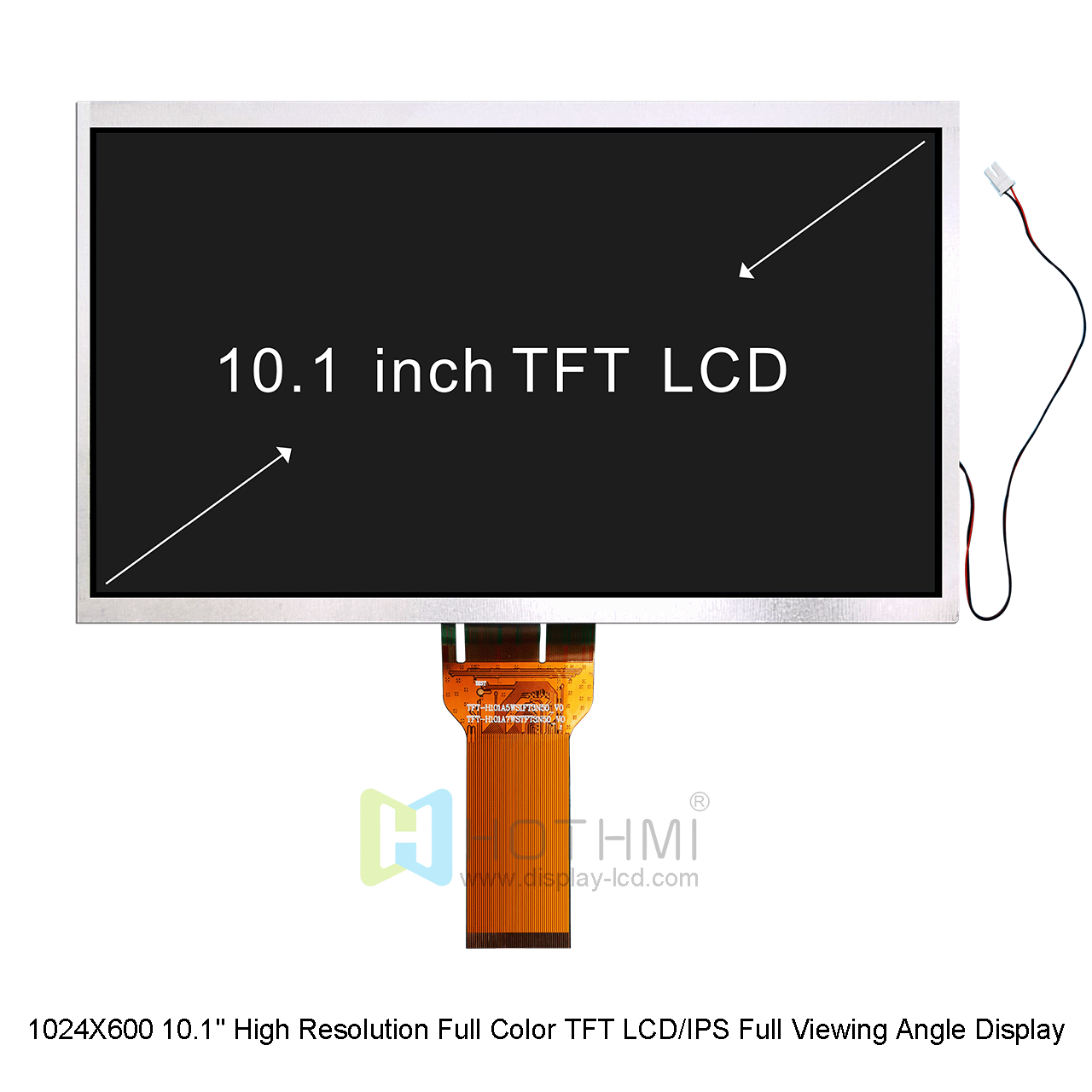 10.1 Inch 1024x600 IPS LCD Display | RGB Interface TFT Screen