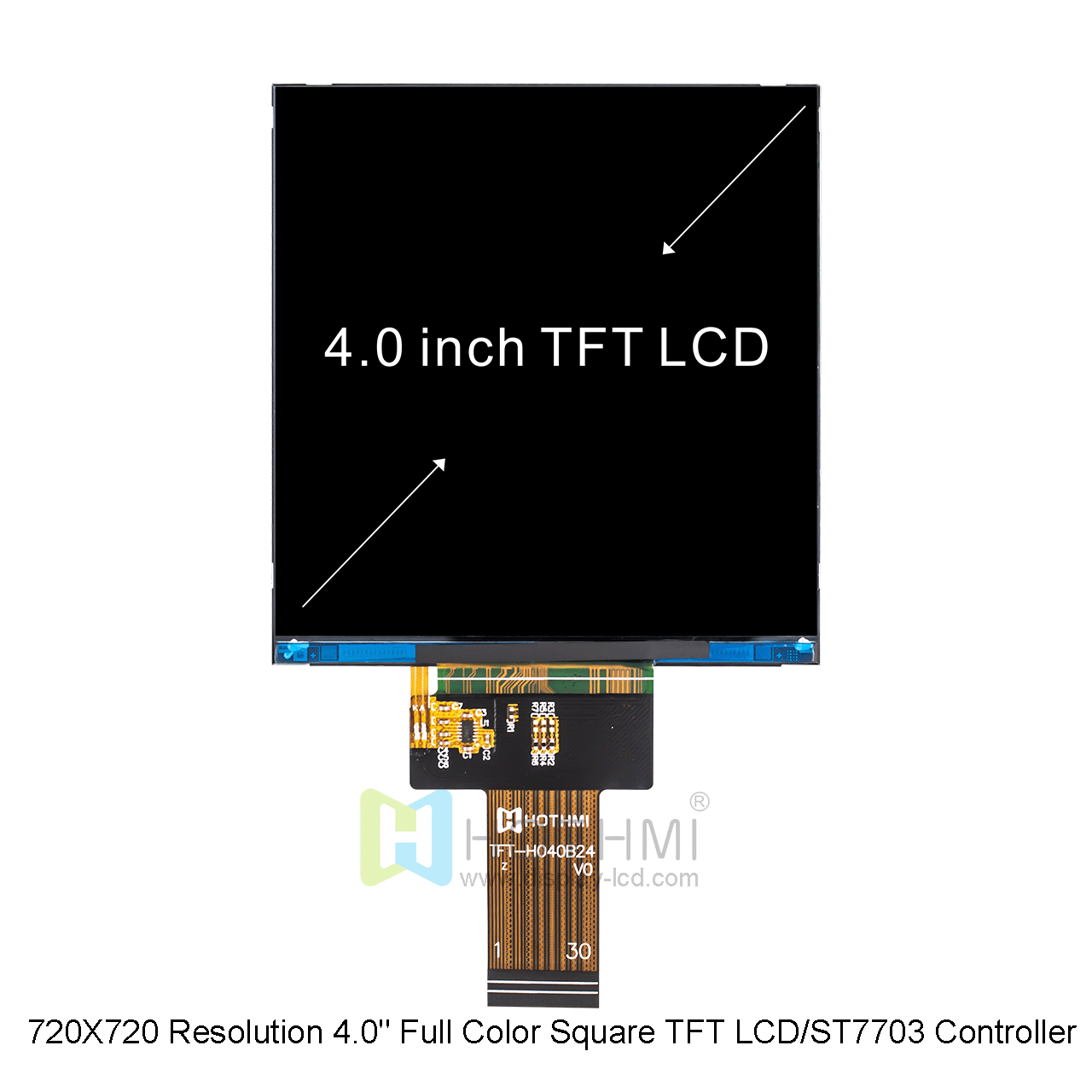 4.0" TFT LCD Display | MIPI DSI Interface ST7703 Controller
