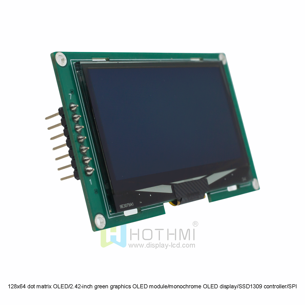128x64 green graphics OLED module/monochrome OLED display/SSD1309 controller/SPI