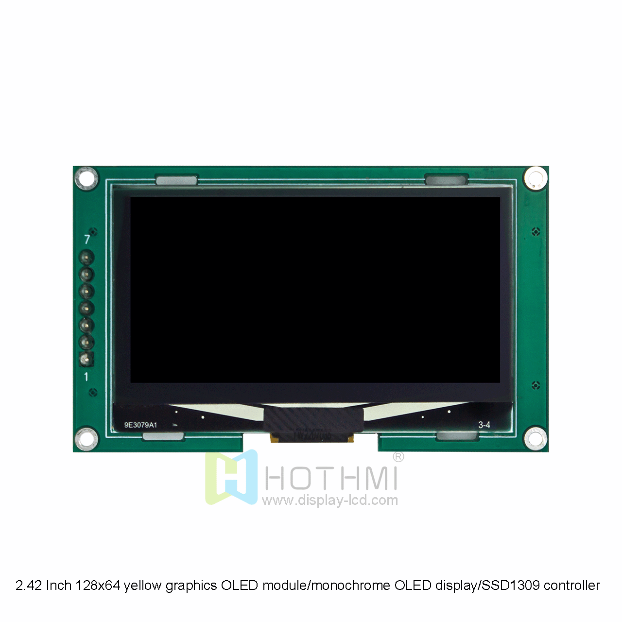 2.42 Inch yellow graphics OLED module/12864monochrome OLED display/SSD1309 controller