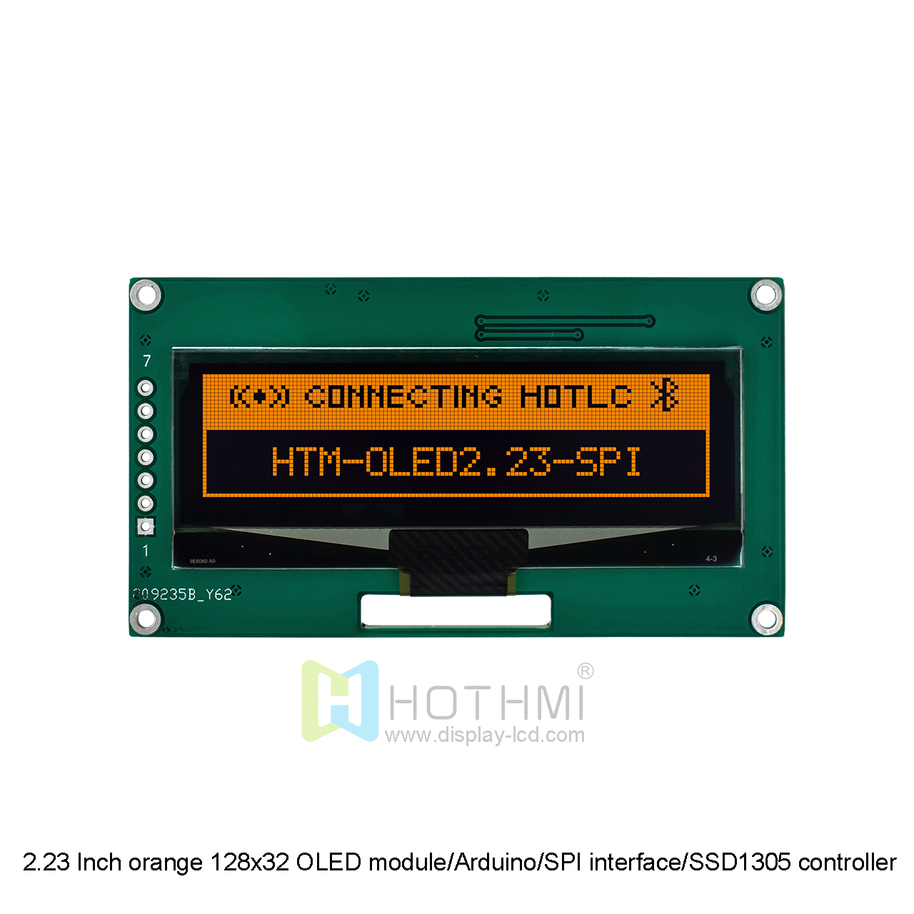 12832 orange OLED module/Arduino/SPI interface/7-pin connector/SSD1305 controller