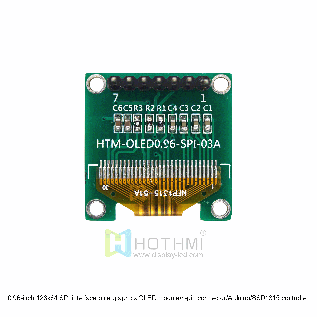 0.96 INCH SPI interface graphics OLED module/4-pin connector/Arduino/SSD1315
