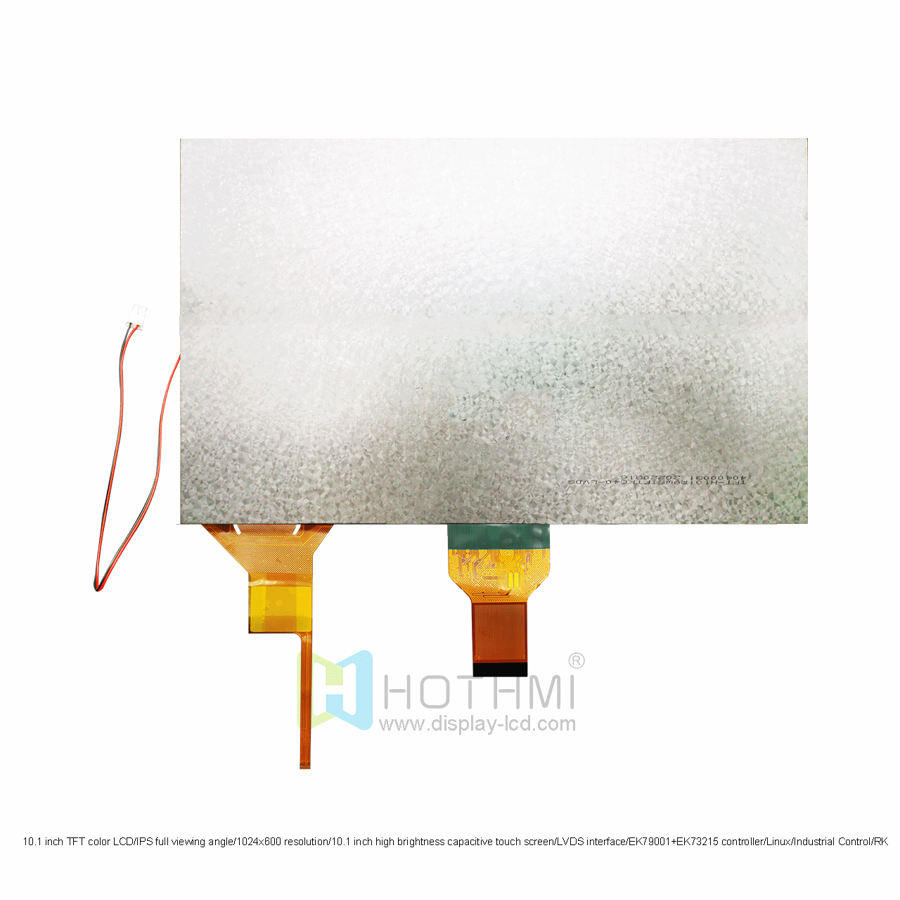 10.1 Inch High Brightness TFT LCD With CTP | 1024x600 Resolution LVDS Interface