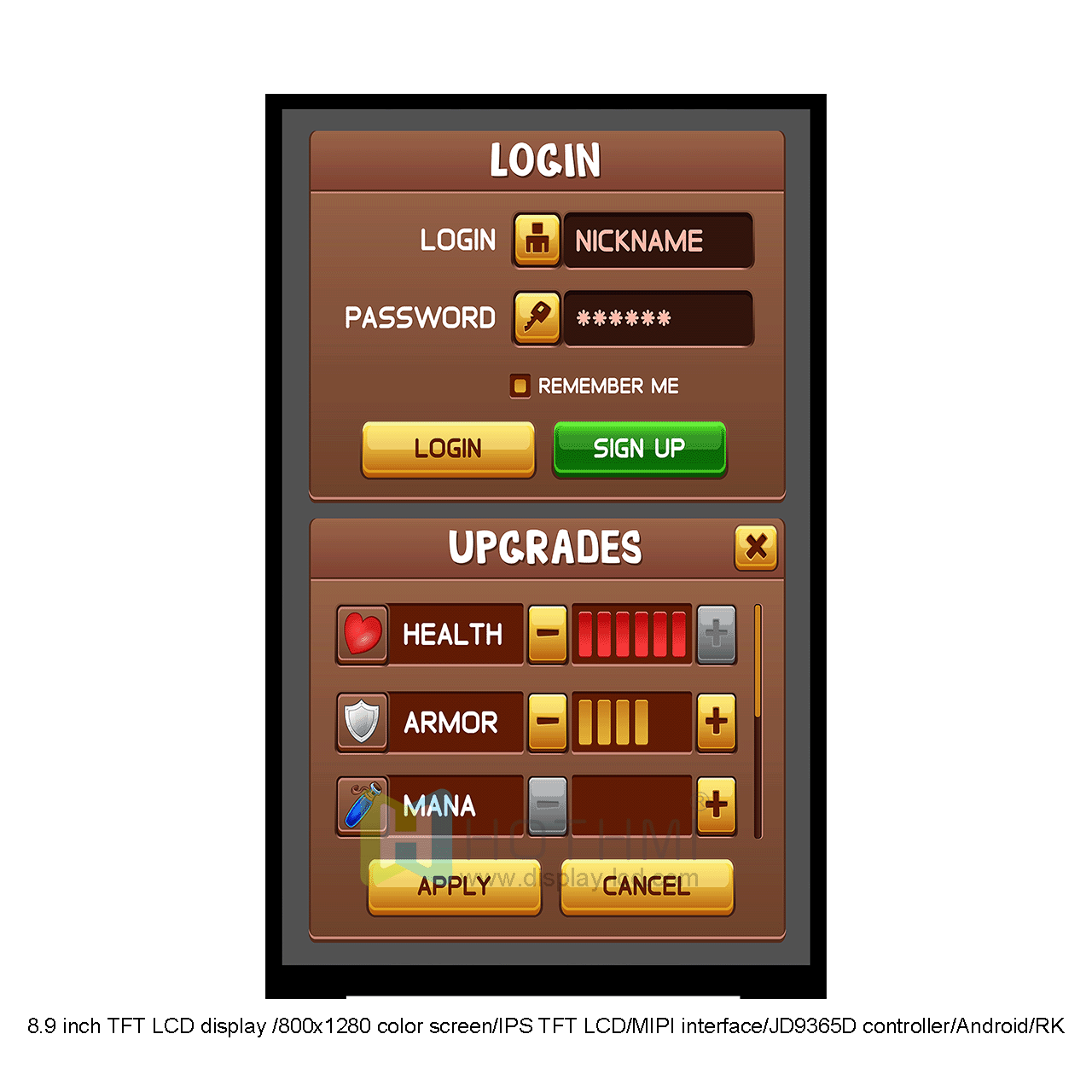 8.9 Inch TFT LCD Display | 800x1280 Resolution With JD9365D Controller