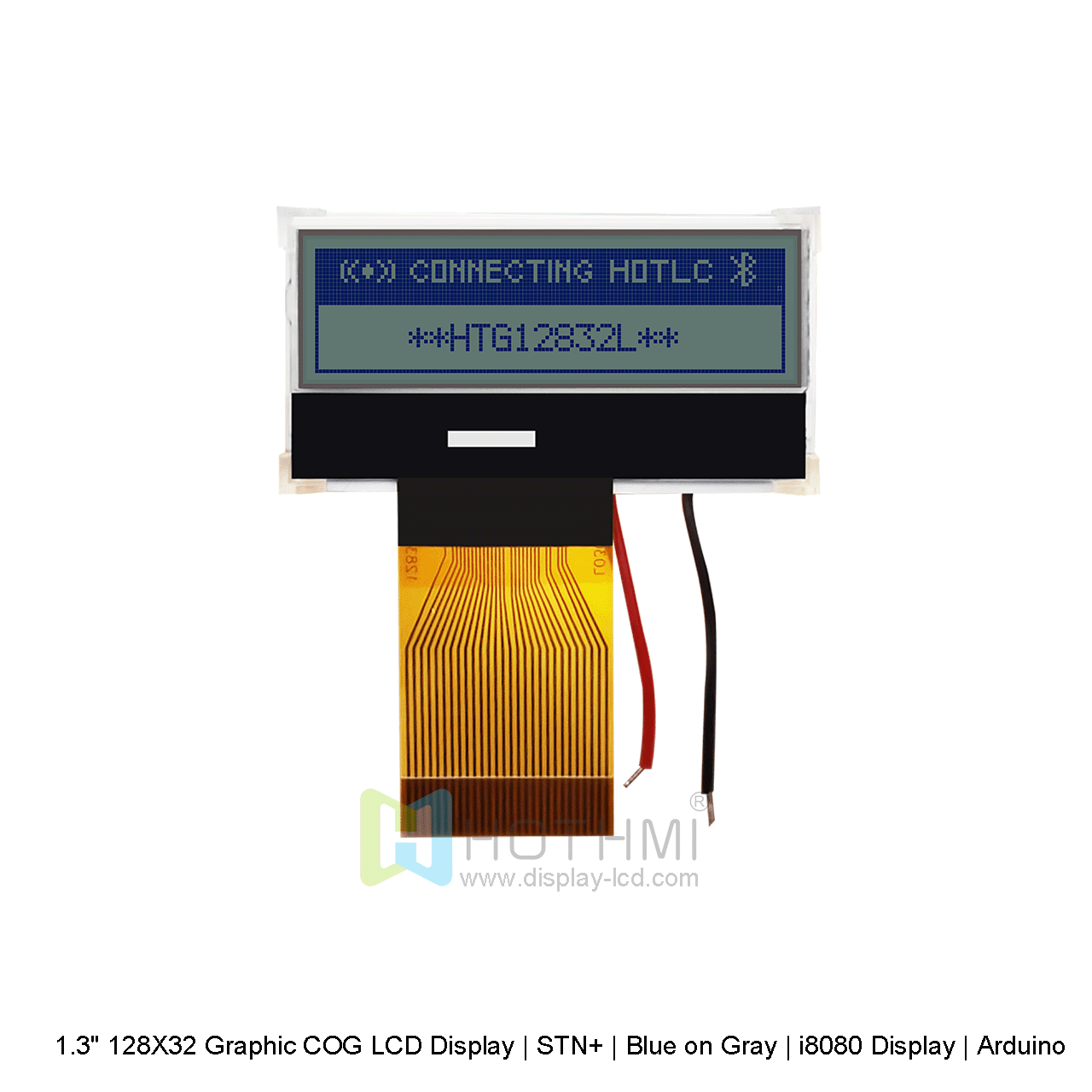 Graphic COG LCD Display 1.3" 128X32 | STN+ | Blue on Gray Arduino