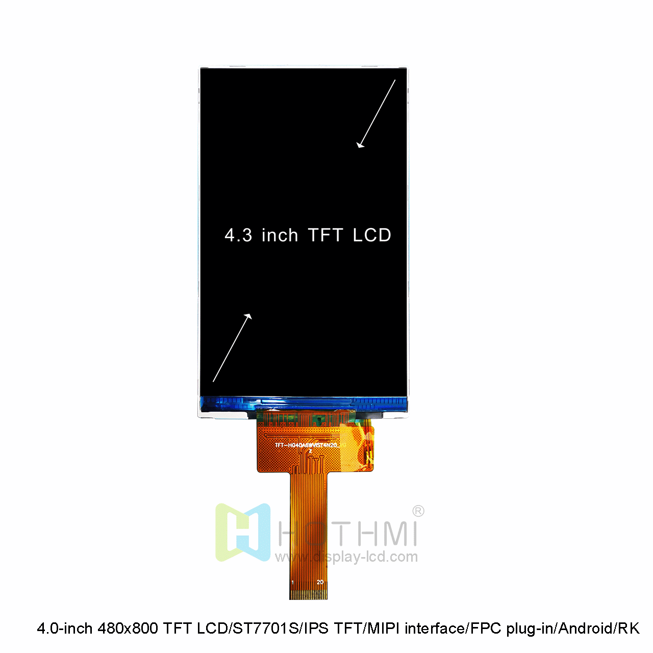 4 Inch IPS TFT LCD | 480x800 Resolution MIPI DSI With ST7701S