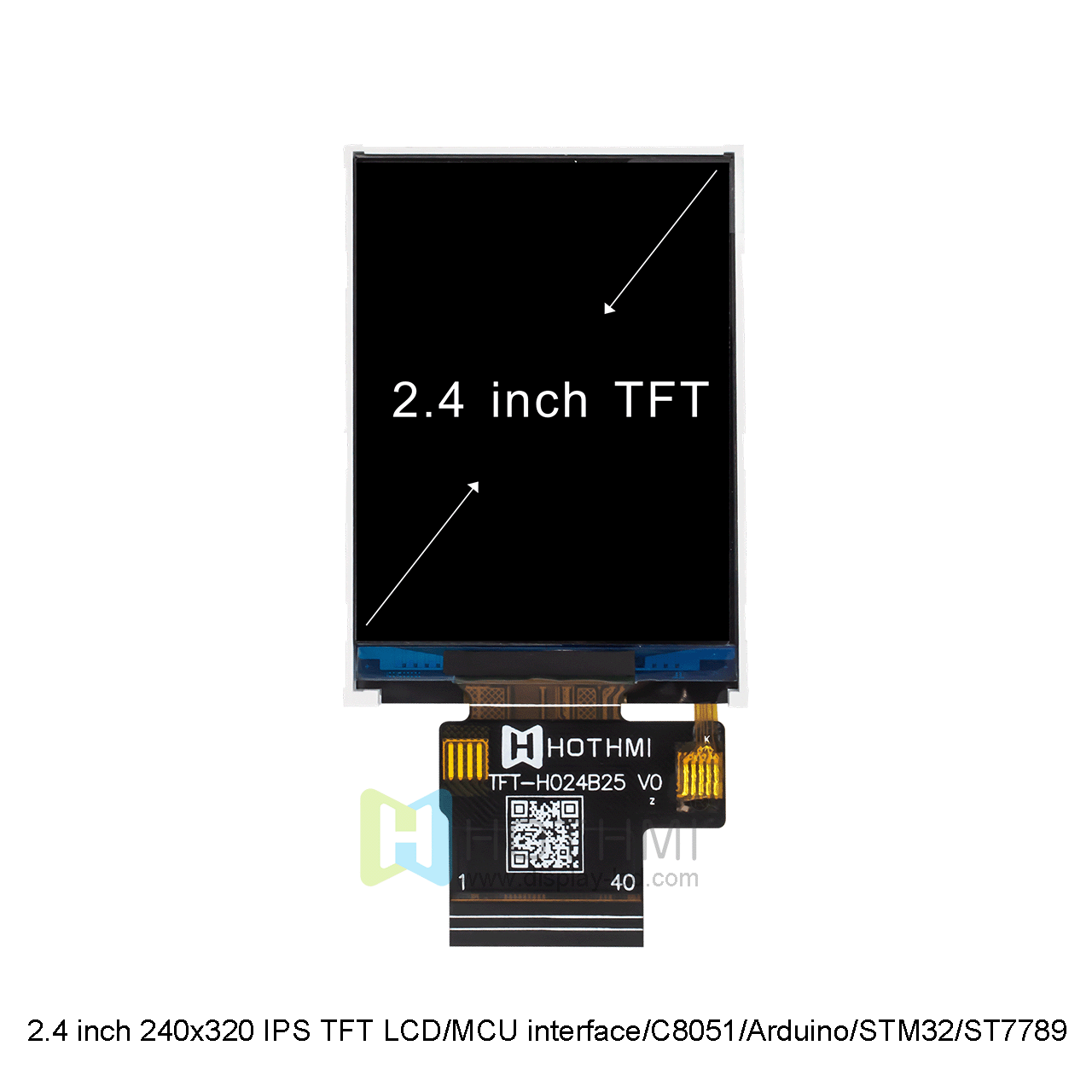 2.4" TFT LCD Display | 240x320 Resolution MCU Interface