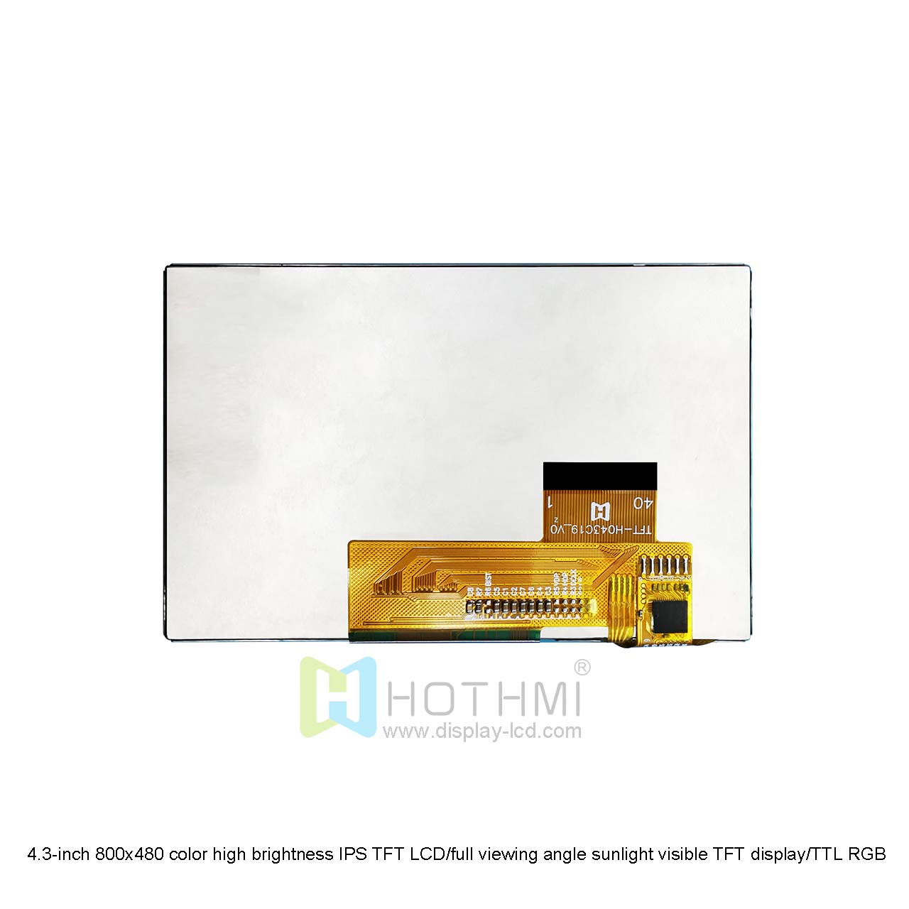 4.3 Inch TFT LCD With CTP | RGB Interface Display Sunlight Readable