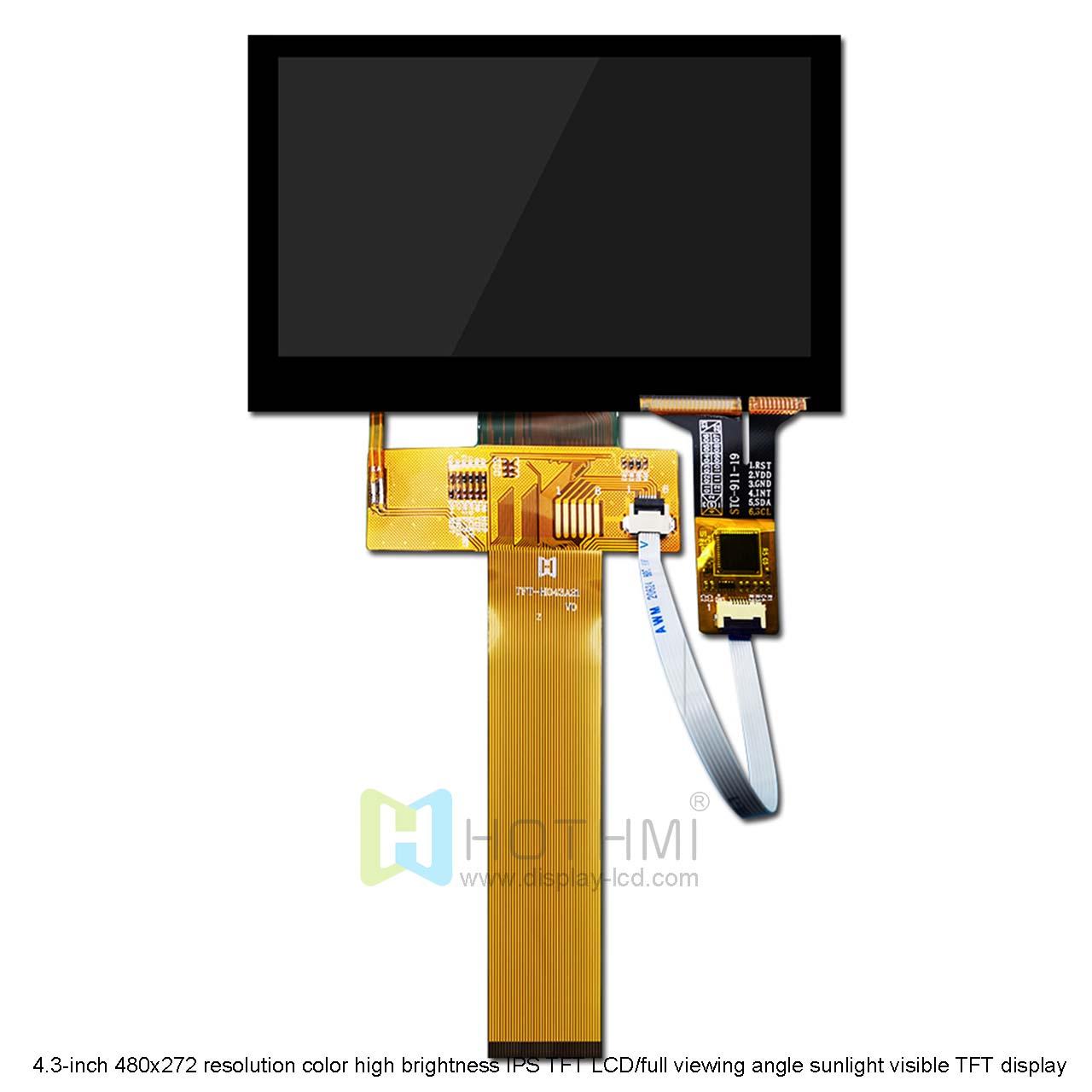 4.3 Inch Capacitive Touchscreen TFT LCD Sunlight Readable